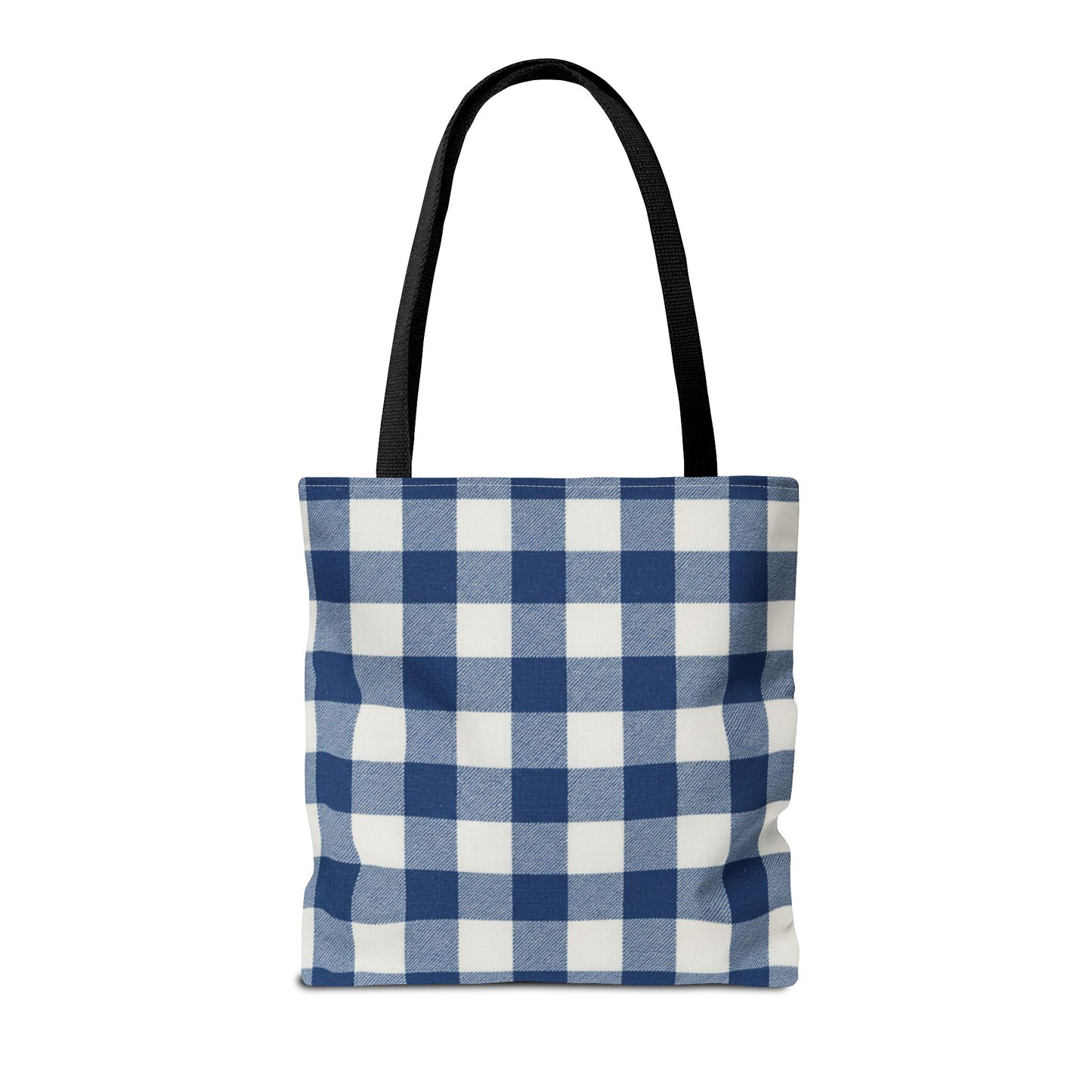 Stylish Blue Checkered Shopping Bag - Perfect for Everyday Use