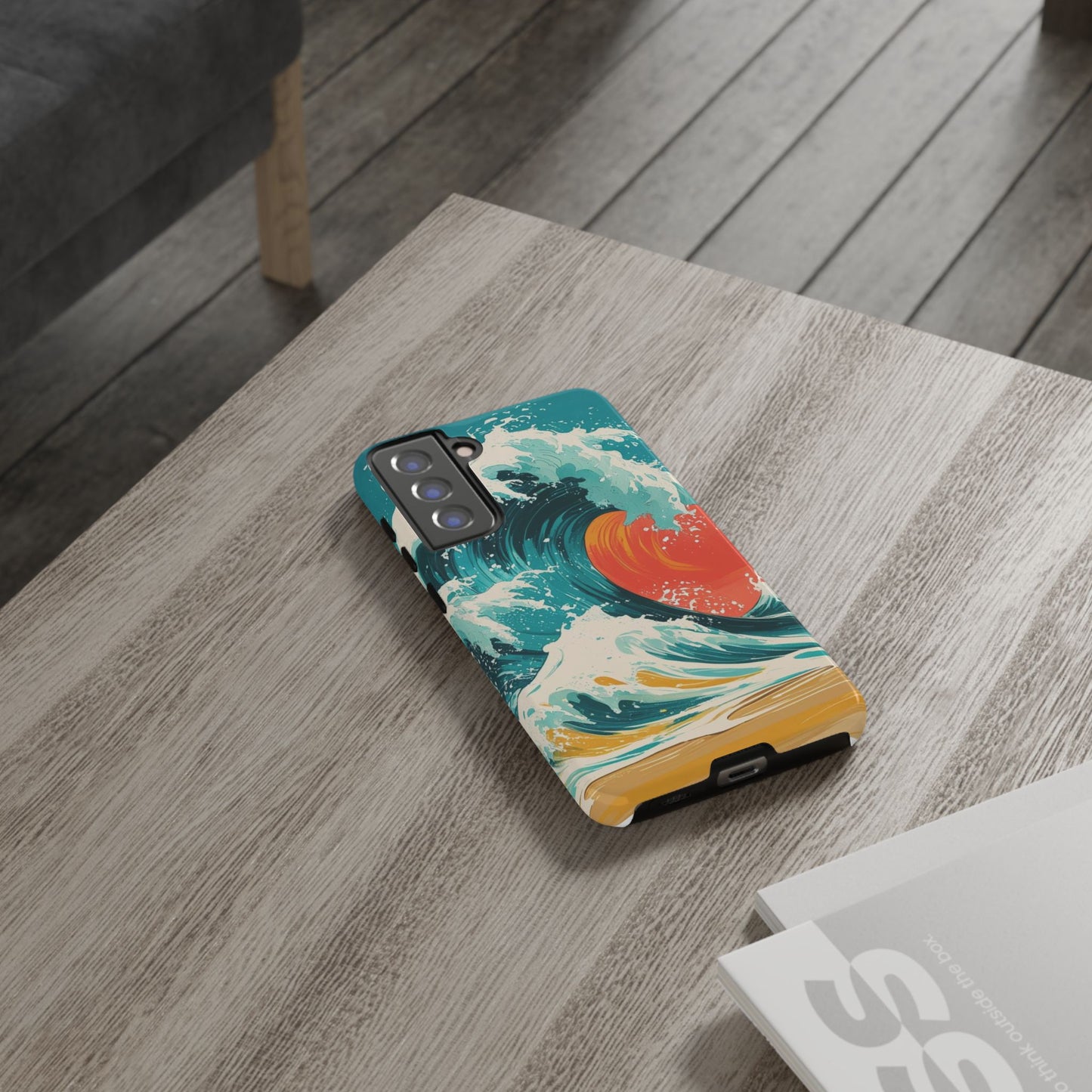 Ocean Wave Phone Cover, Tropical Phone Cover, Artistic Smartphone Cover, Waves Design, Summer Vibe Accessory, Gift for Beach Lovers