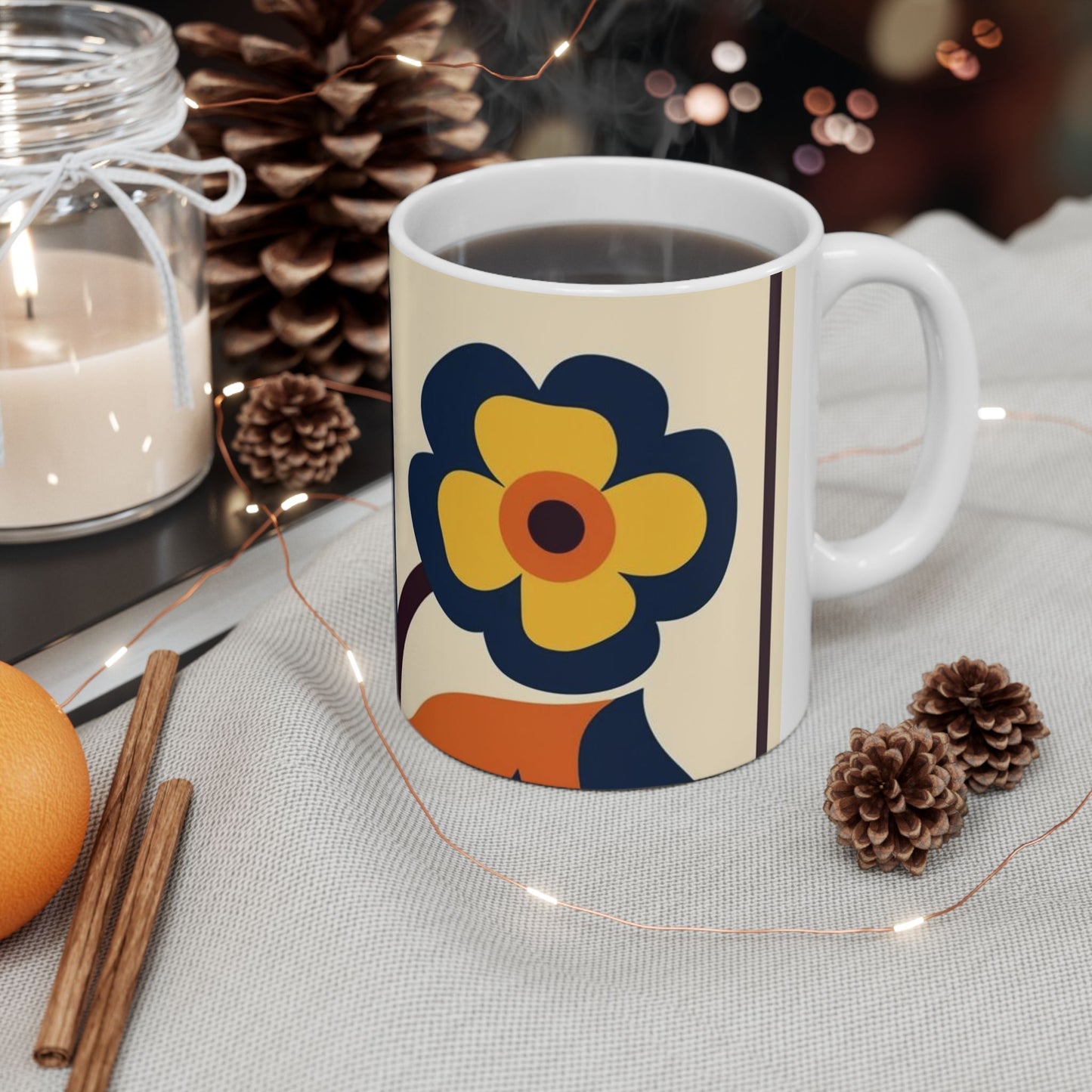 Floral Pattern Coffee Mug - Perfect Gift for Flower Lovers