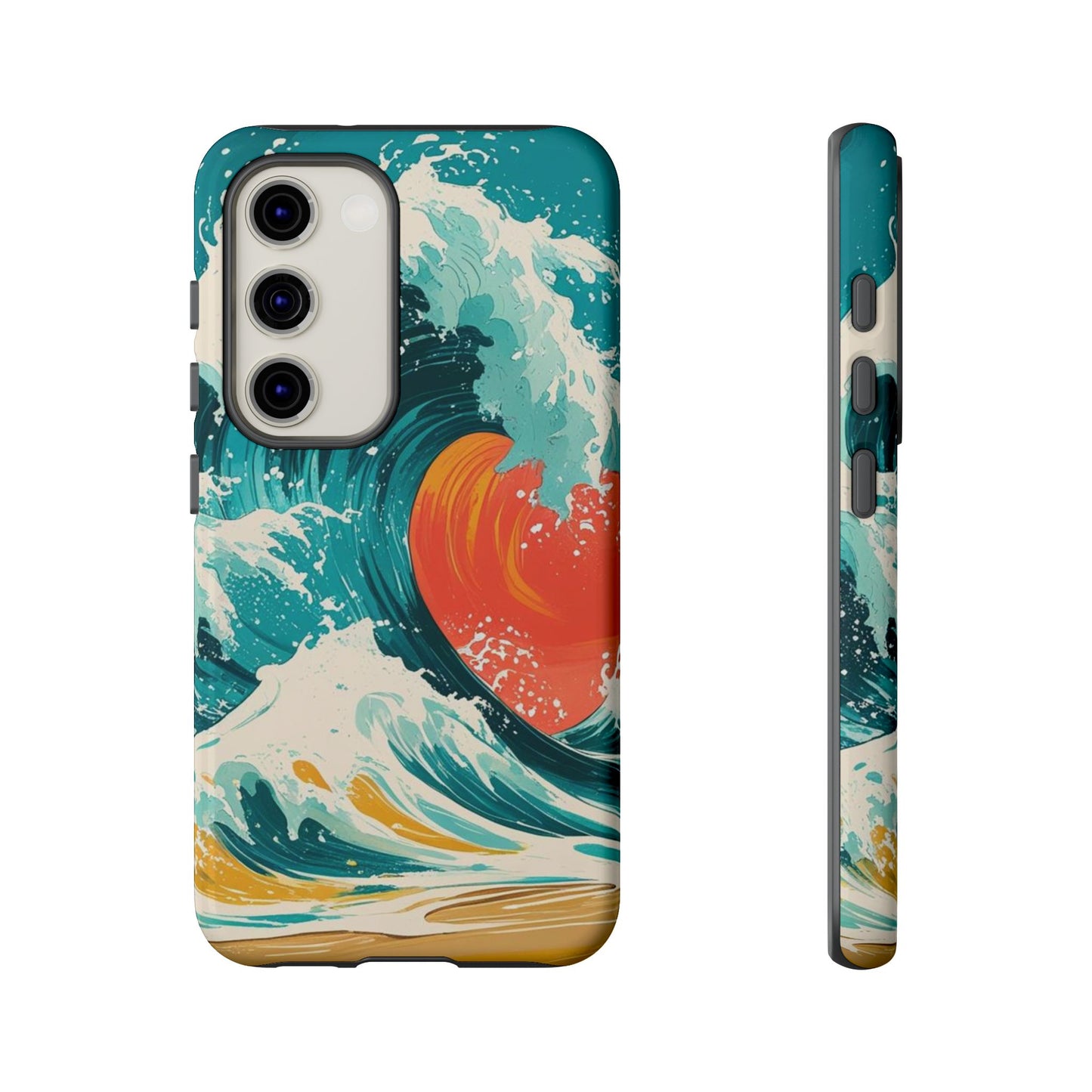 Ocean Wave Phone Cover, Tropical Phone Cover, Artistic Smartphone Cover, Waves Design, Summer Vibe Accessory, Gift for Beach Lovers