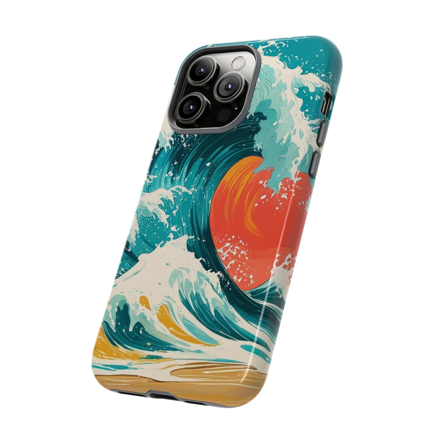 Ocean Wave Phone Cover, Tropical Phone Cover, Artistic Smartphone Cover, Waves Design, Summer Vibe Accessory, Gift for Beach Lovers