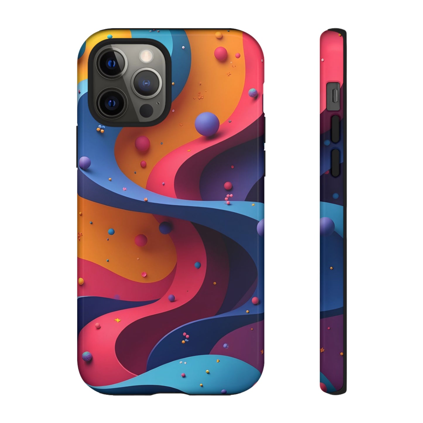 Vibrant Phone Cover - Colorful Abstract Design, Shockproof Protector, Trendy Accessories, Gift for Tech Lovers, Fun Style