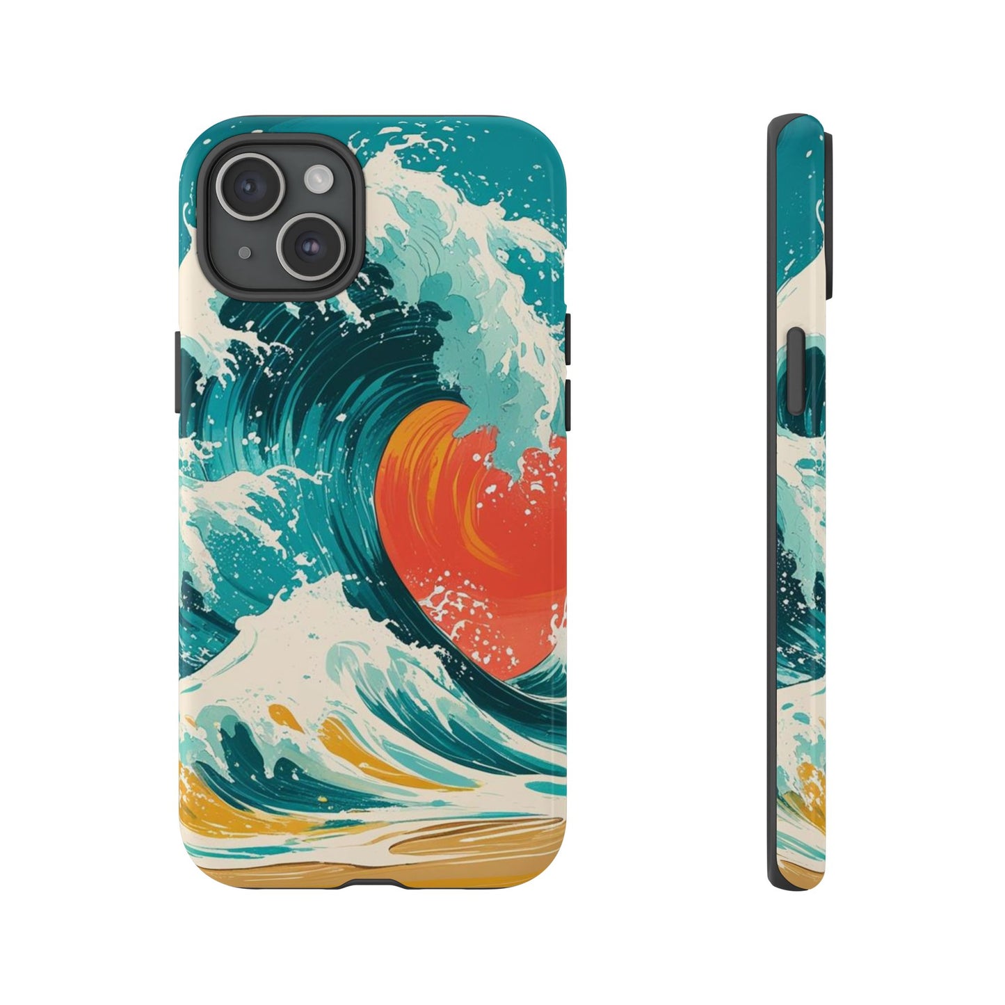 Ocean Wave Phone Cover, Tropical Phone Cover, Artistic Smartphone Cover, Waves Design, Summer Vibe Accessory, Gift for Beach Lovers