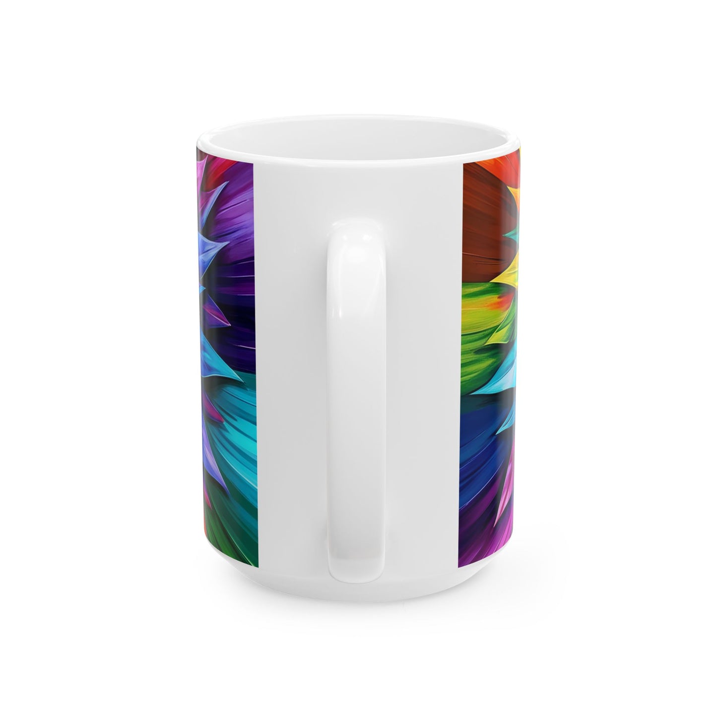Vibrant Floral Ceramic Mug - Colorful Coffee Cup for Home & Office