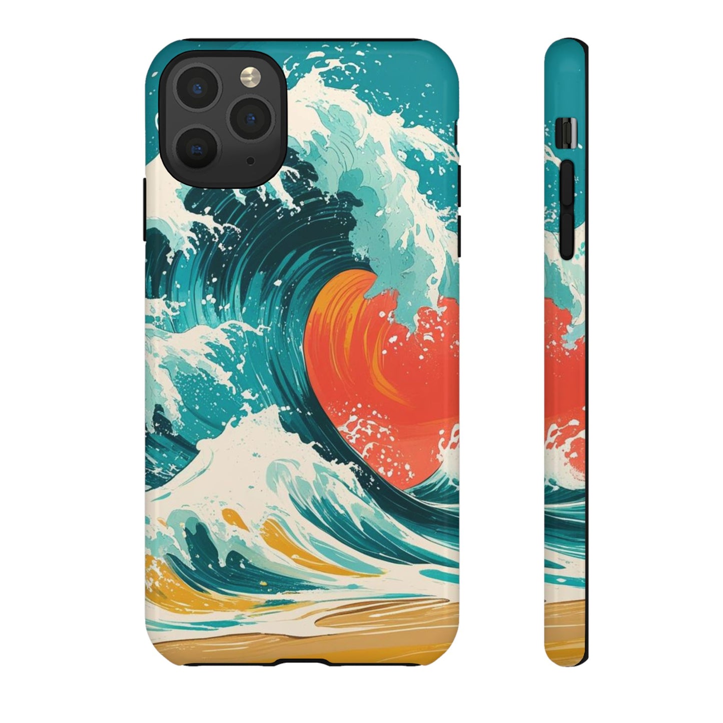Ocean Wave Phone Cover, Tropical Phone Cover, Artistic Smartphone Cover, Waves Design, Summer Vibe Accessory, Gift for Beach Lovers