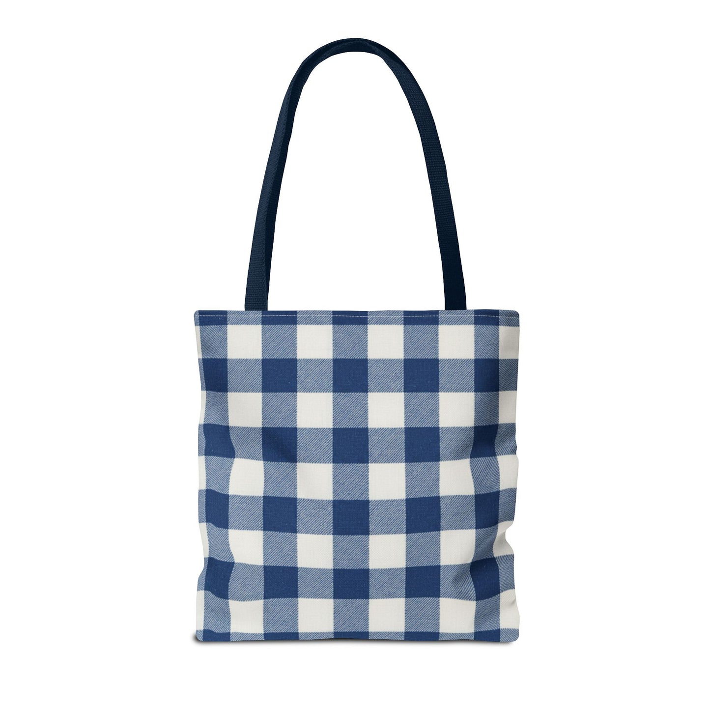 Stylish Blue Checkered Shopping Bag - Perfect for Everyday Use