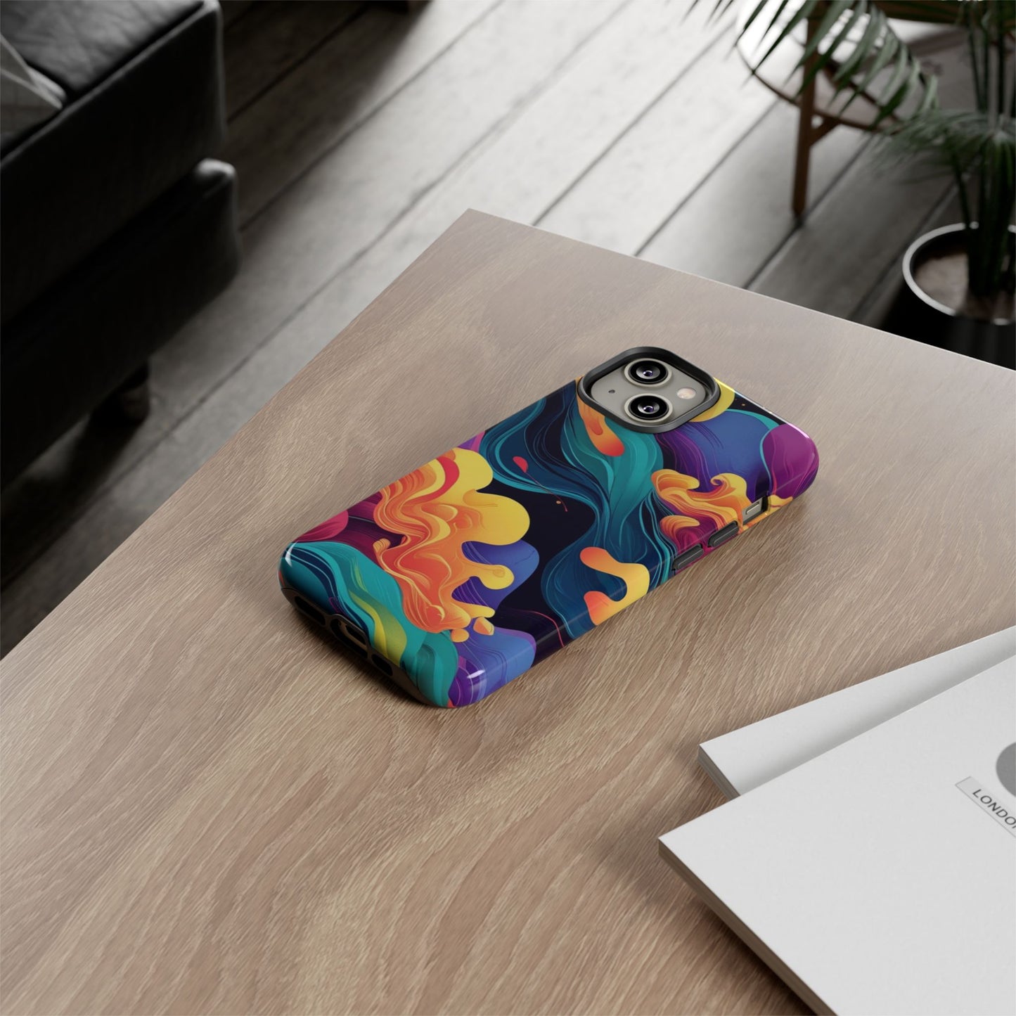 Colorful Phone Cover, Artistic Cellphone Cover, Unique Gift for Her, Trendy Accessories, Vibrant Protection