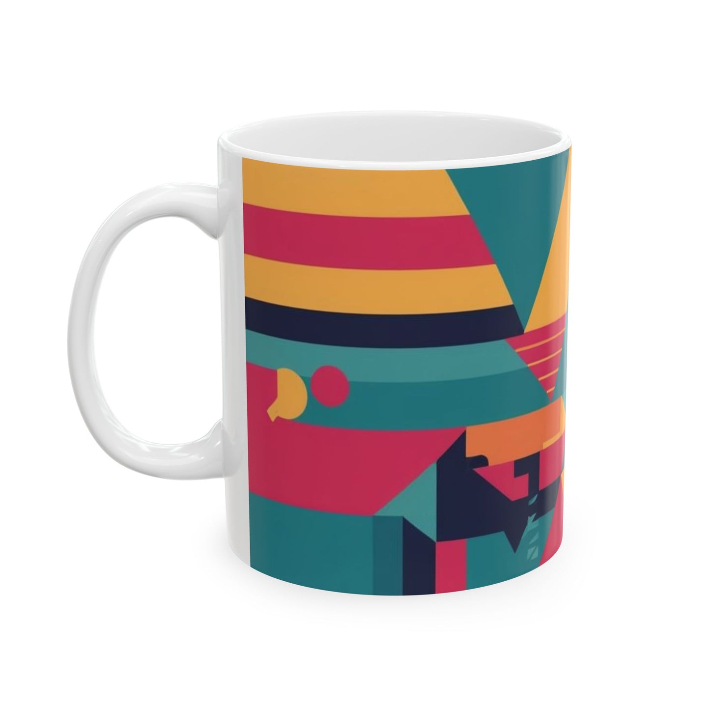 Colorful Geometric Coffee Mug - Vibrant Design for Creative Souls