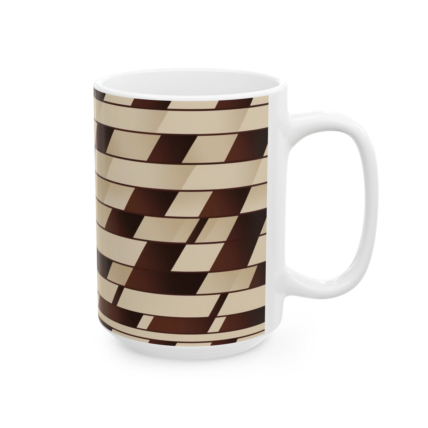 Geometric Pattern Coffee Mug - Stylish Coffee Cup for Home & Office