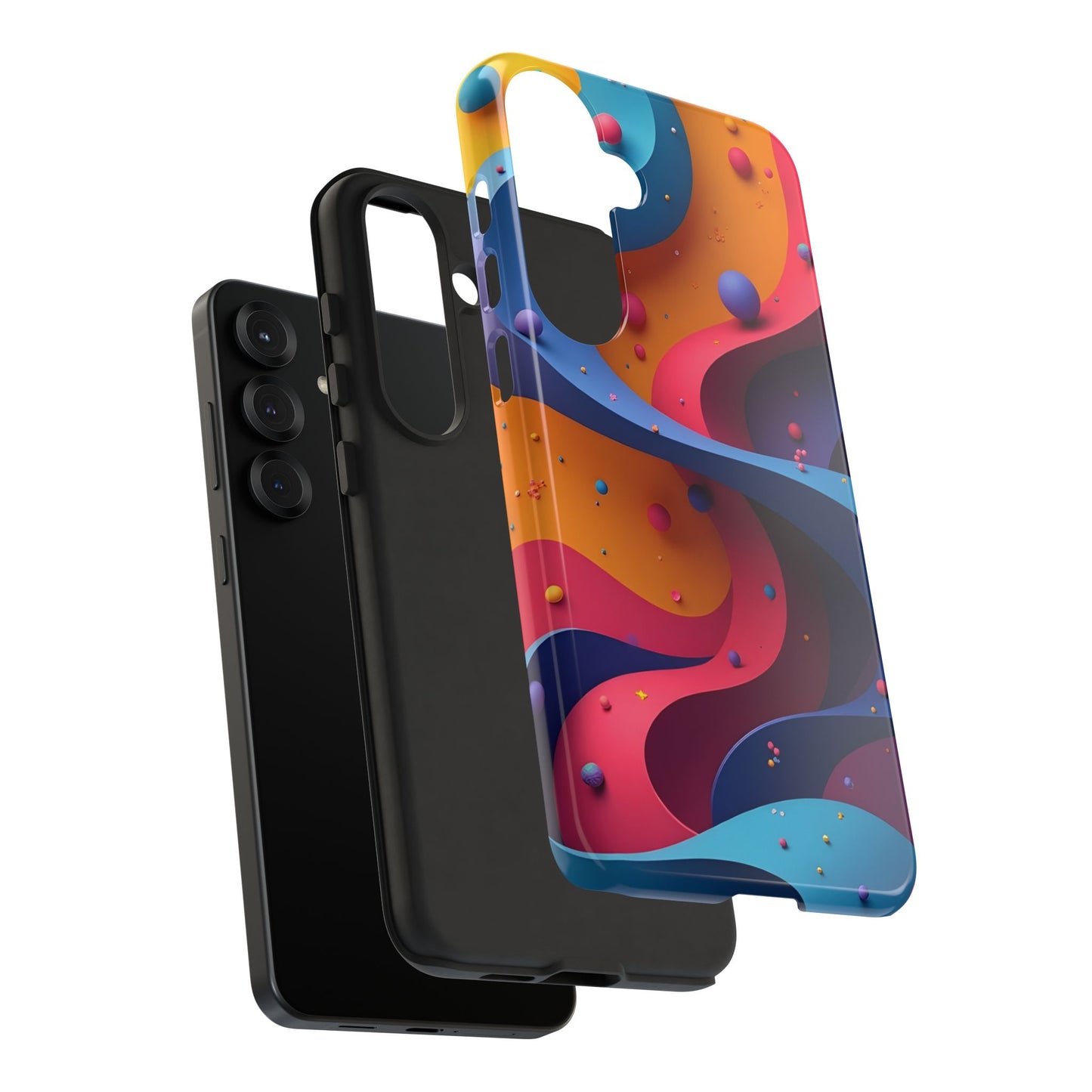 Vibrant Phone Cover - Colorful Abstract Design, Shockproof Protector, Trendy Accessories, Gift for Tech Lovers, Fun Style