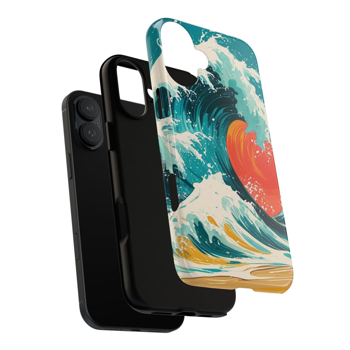 Ocean Wave Phone Cover, Tropical Phone Cover, Artistic Smartphone Cover, Waves Design, Summer Vibe Accessory, Gift for Beach Lovers
