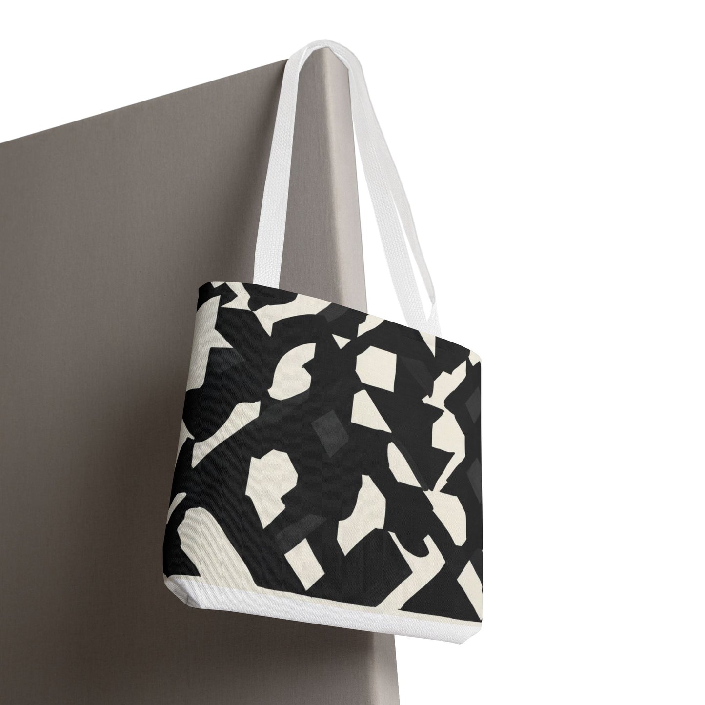 Modern Black and White Abstract Shopping Bag – Stylish, Versatile Carryall for Daily Use