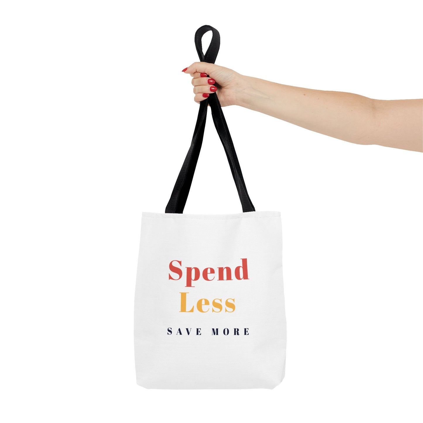 Motivational Shopping Bag - 'Spend Less, Save More' - Eco-Friendly Shopping Bag