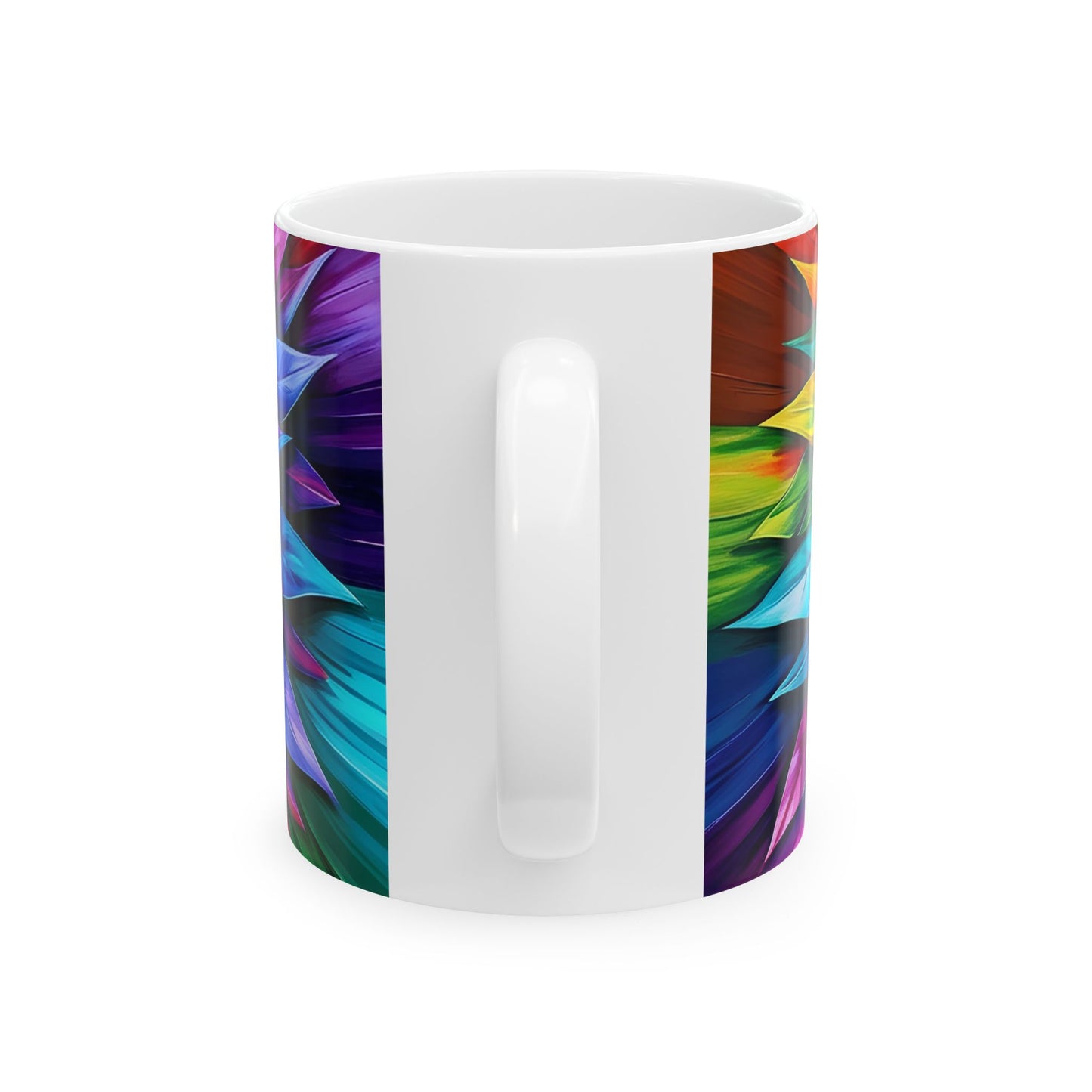 Vibrant Floral Ceramic Mug - Colorful Coffee Cup for Home & Office