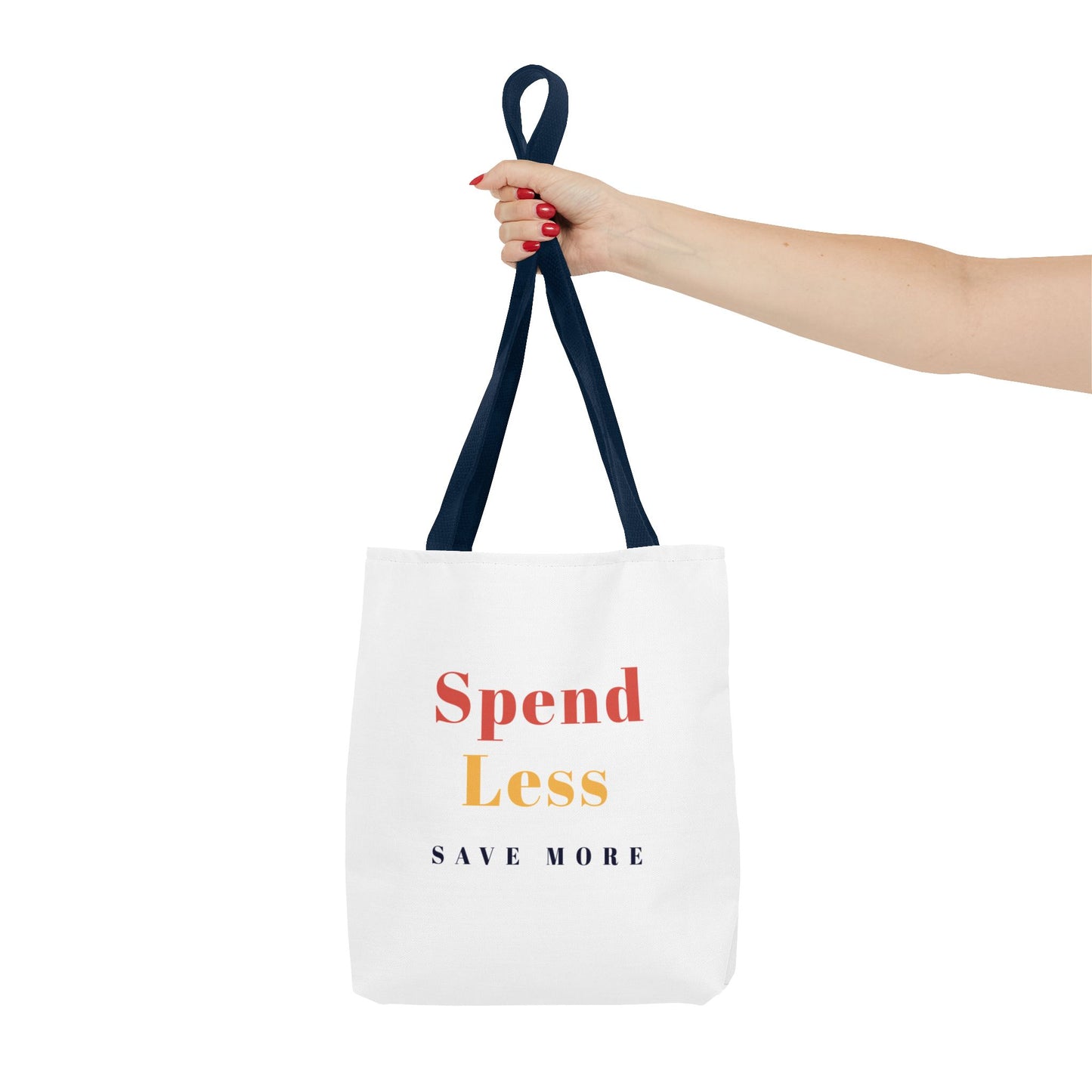 Motivational Shopping Bag - 'Spend Less, Save More' - Eco-Friendly Shopping Bag