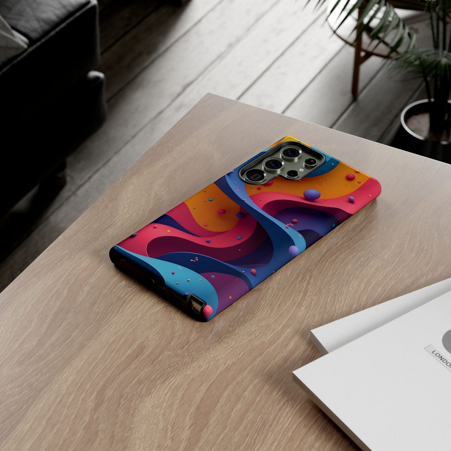 Vibrant Phone Cover - Colorful Abstract Design, Shockproof Protector, Trendy Accessories, Gift for Tech Lovers, Fun Style