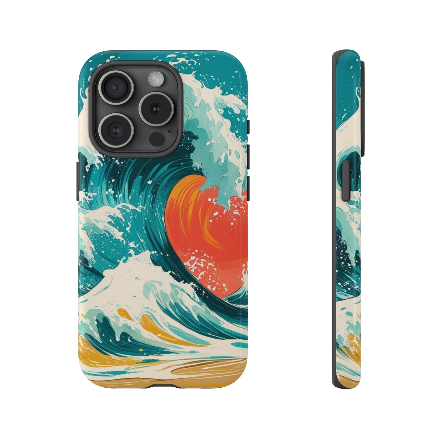 Ocean Wave Phone Cover, Tropical Phone Cover, Artistic Smartphone Cover, Waves Design, Summer Vibe Accessory, Gift for Beach Lovers