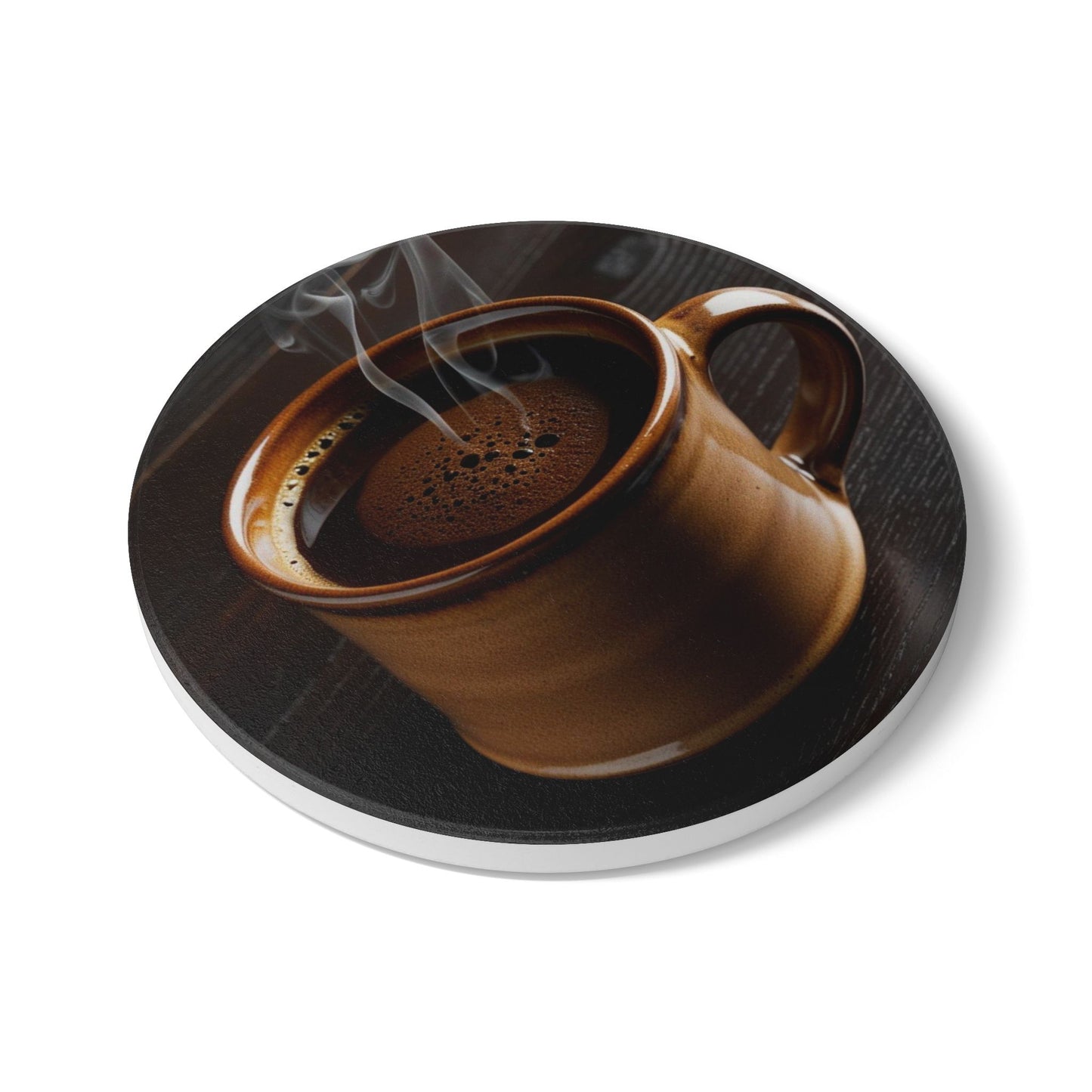 Rustic Coffee Ceramic Coaster - Perfect for Home Decor and Gifts