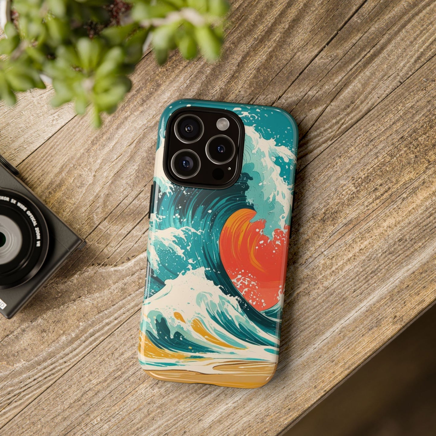 Ocean Wave Phone Cover, Tropical Phone Cover, Artistic Smartphone Cover, Waves Design, Summer Vibe Accessory, Gift for Beach Lovers