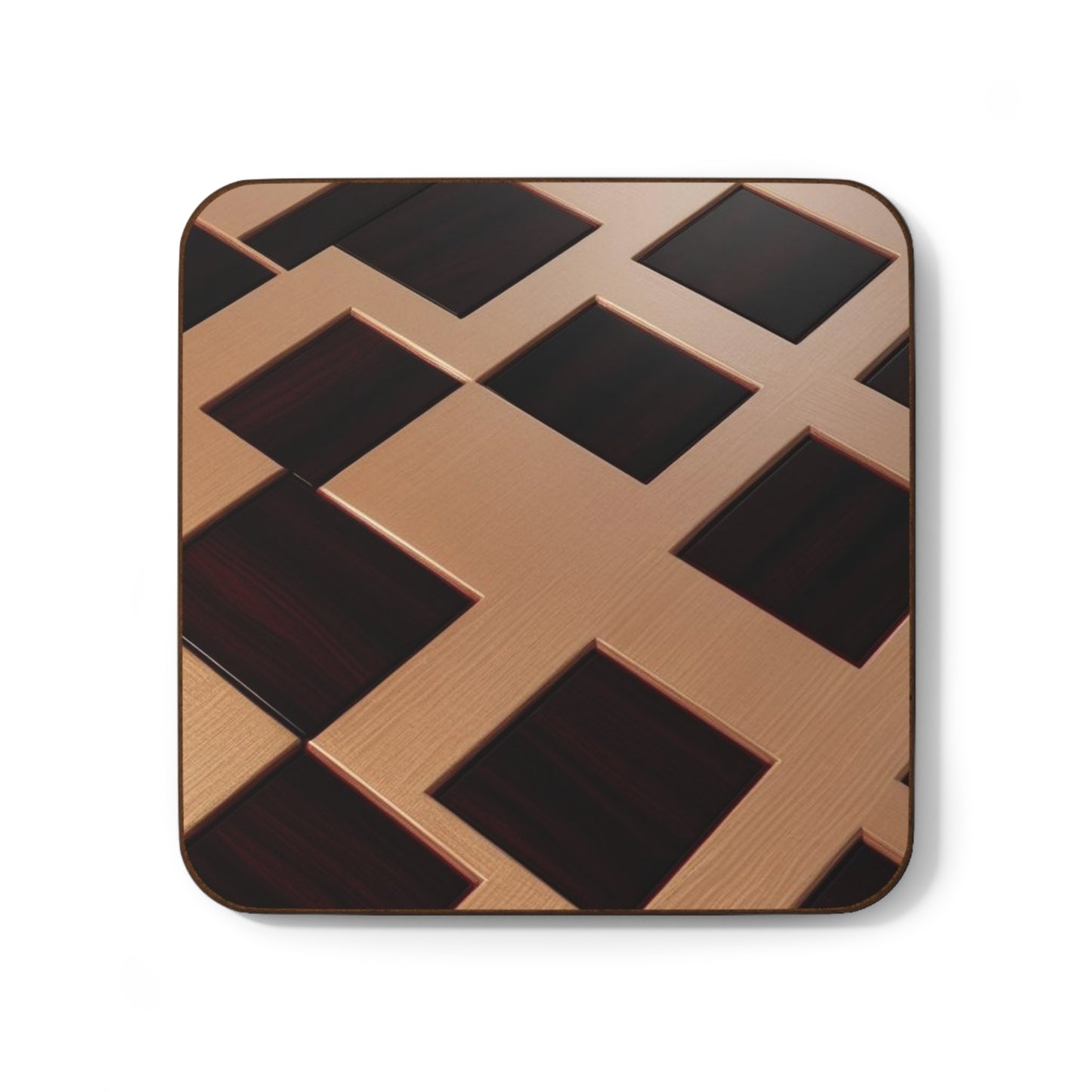 Elegant Wooden Coasters - Stylish Hardboard Back Coasters for Home & Office