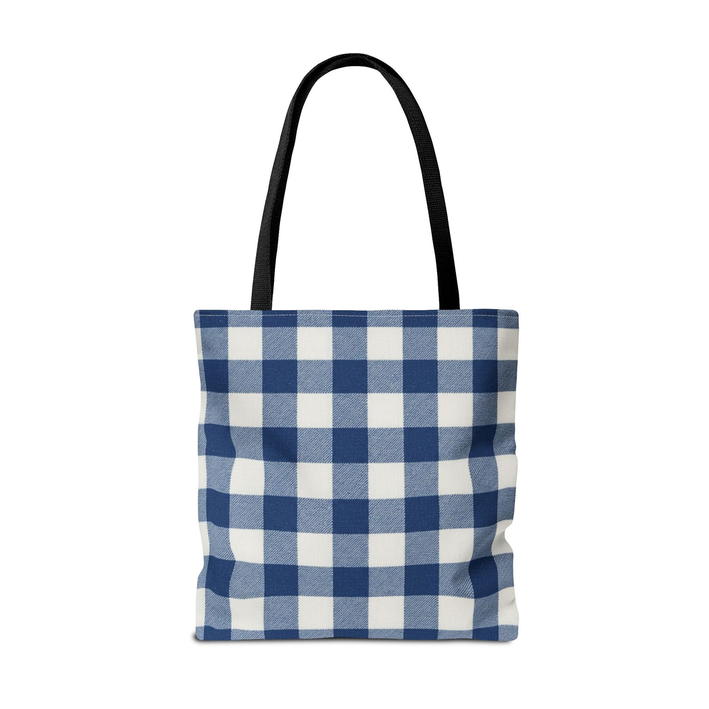 Stylish Blue Checkered Shopping Bag - Perfect for Everyday Use