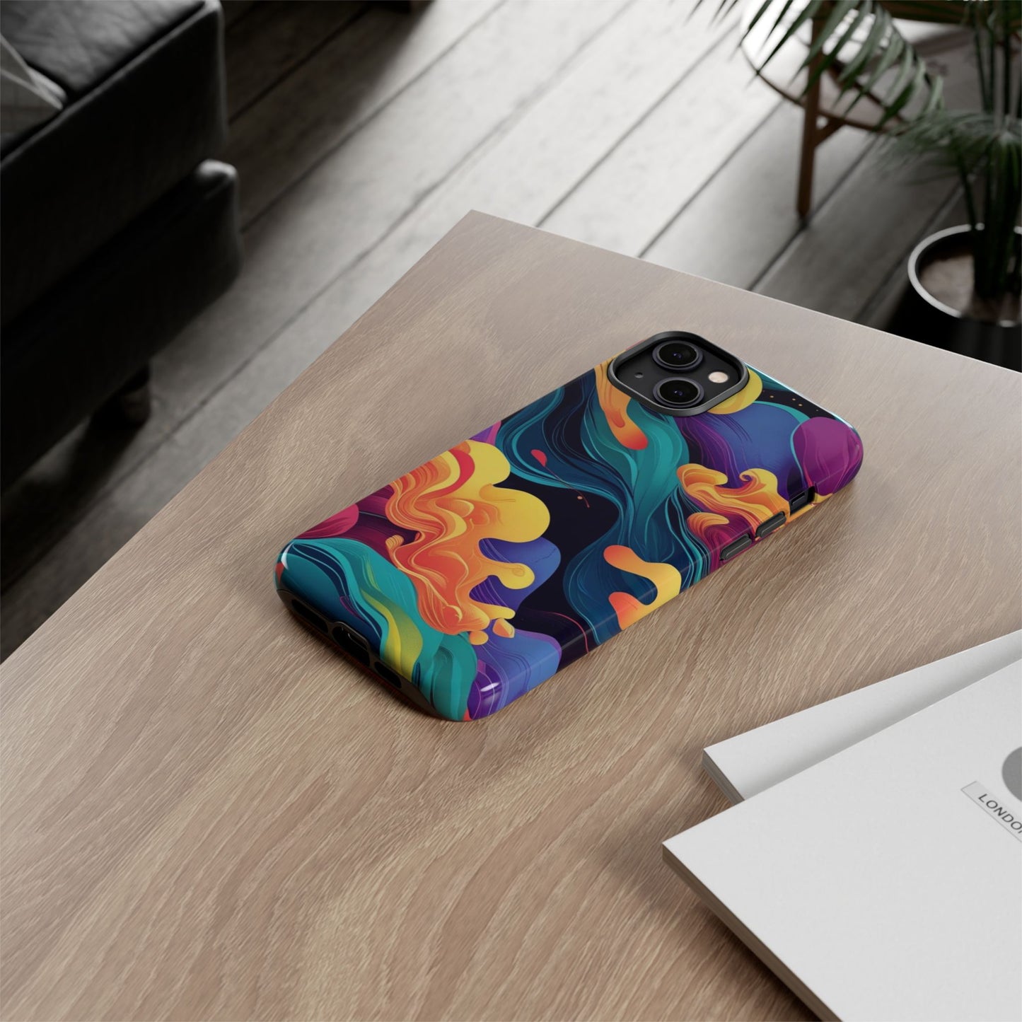 Colorful Phone Cover, Artistic Cellphone Cover, Unique Gift for Her, Trendy Accessories, Vibrant Protection