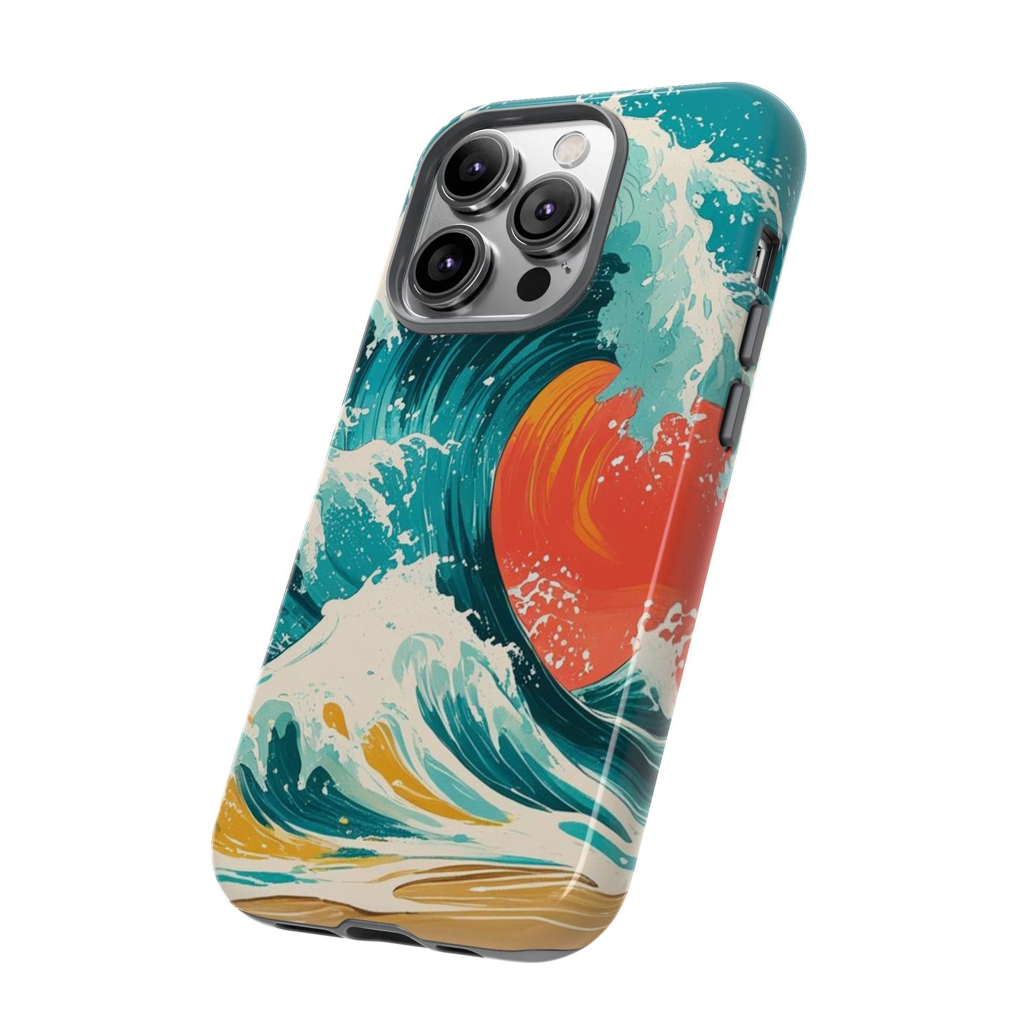 Ocean Wave Phone Cover, Tropical Phone Cover, Artistic Smartphone Cover, Waves Design, Summer Vibe Accessory, Gift for Beach Lovers