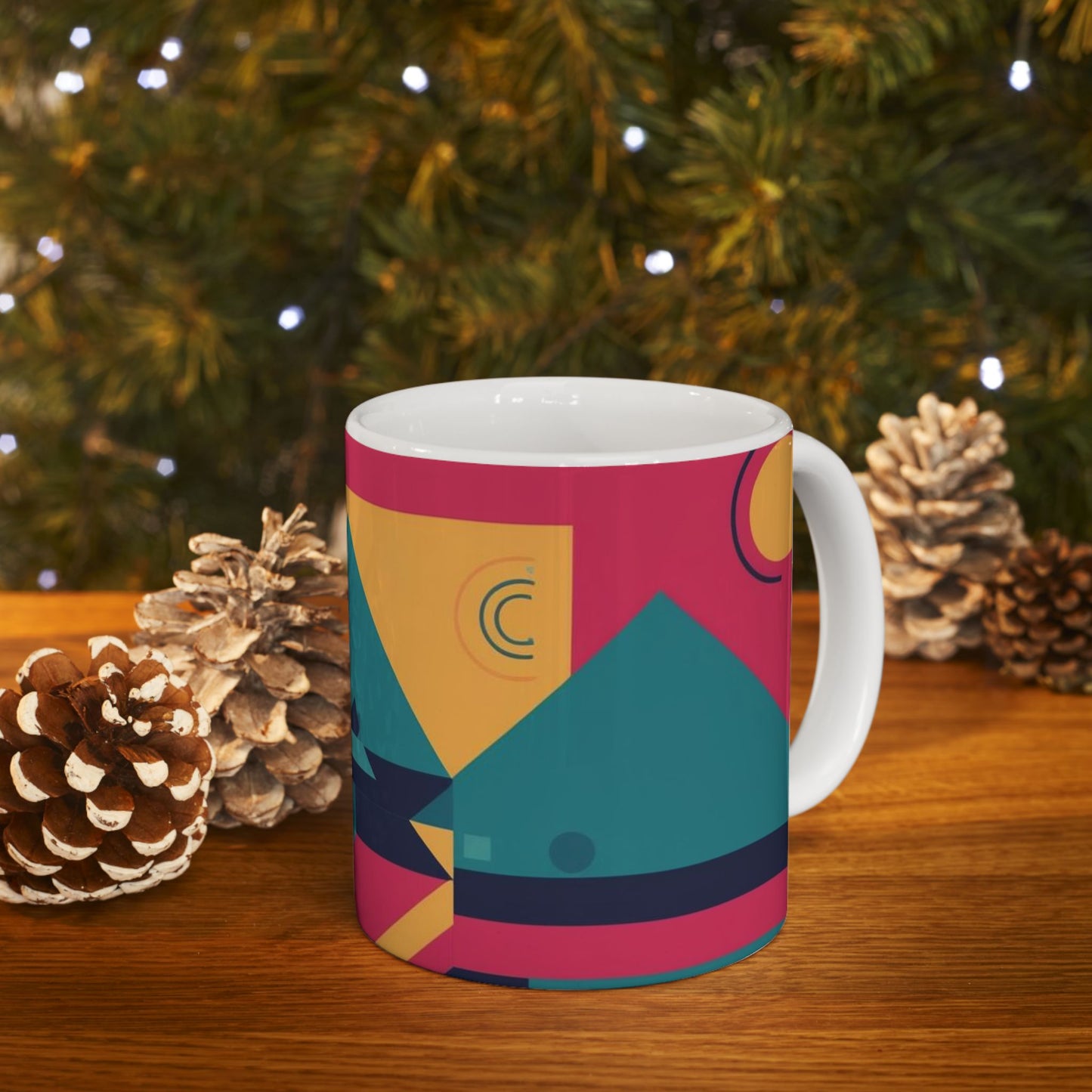 Colorful Geometric Coffee Mug - Vibrant Design for Creative Souls