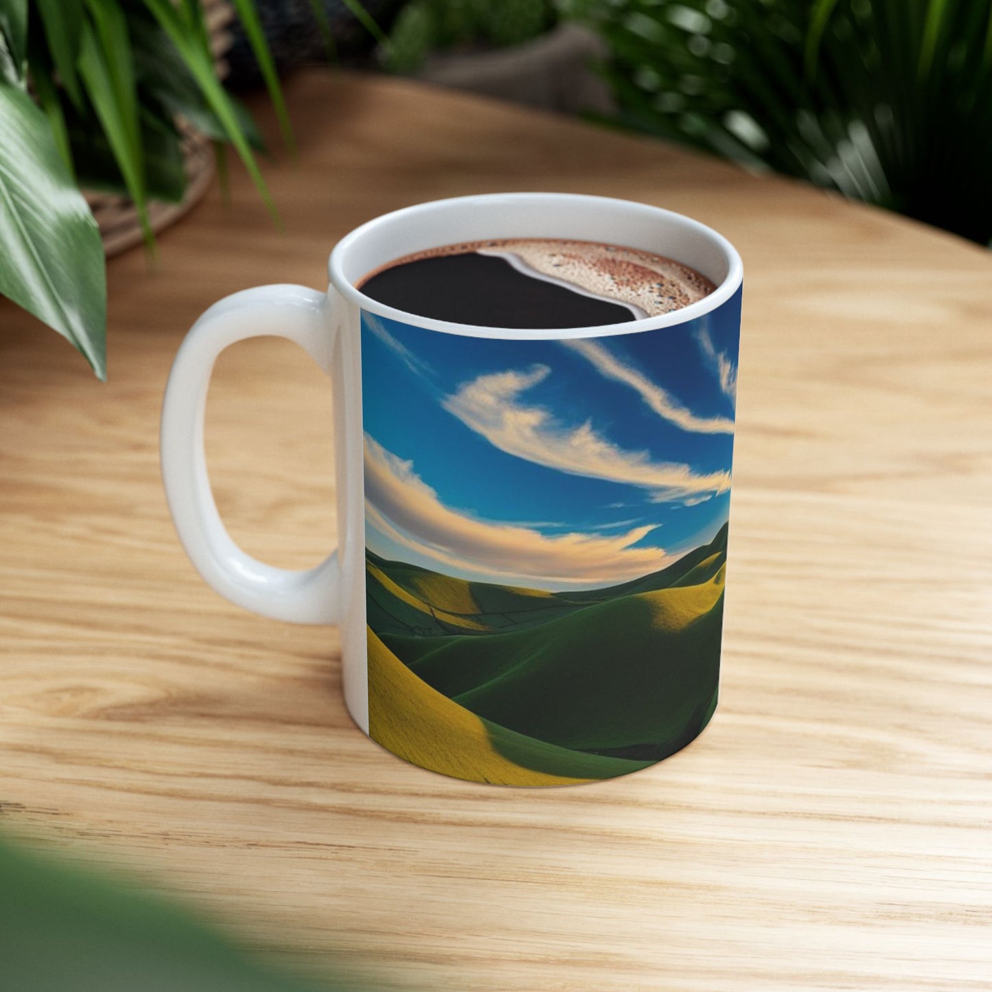 Scenic Ceramic Mug - Nature Landscape Design