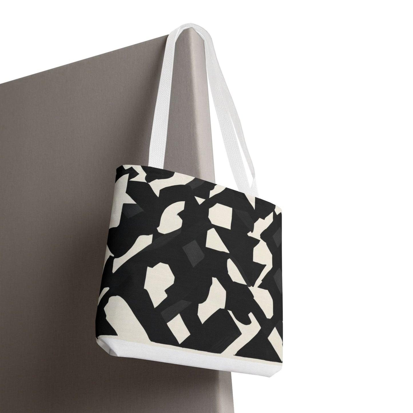 Modern Black and White Abstract Shopping Bag – Stylish, Versatile Carryall for Daily Use