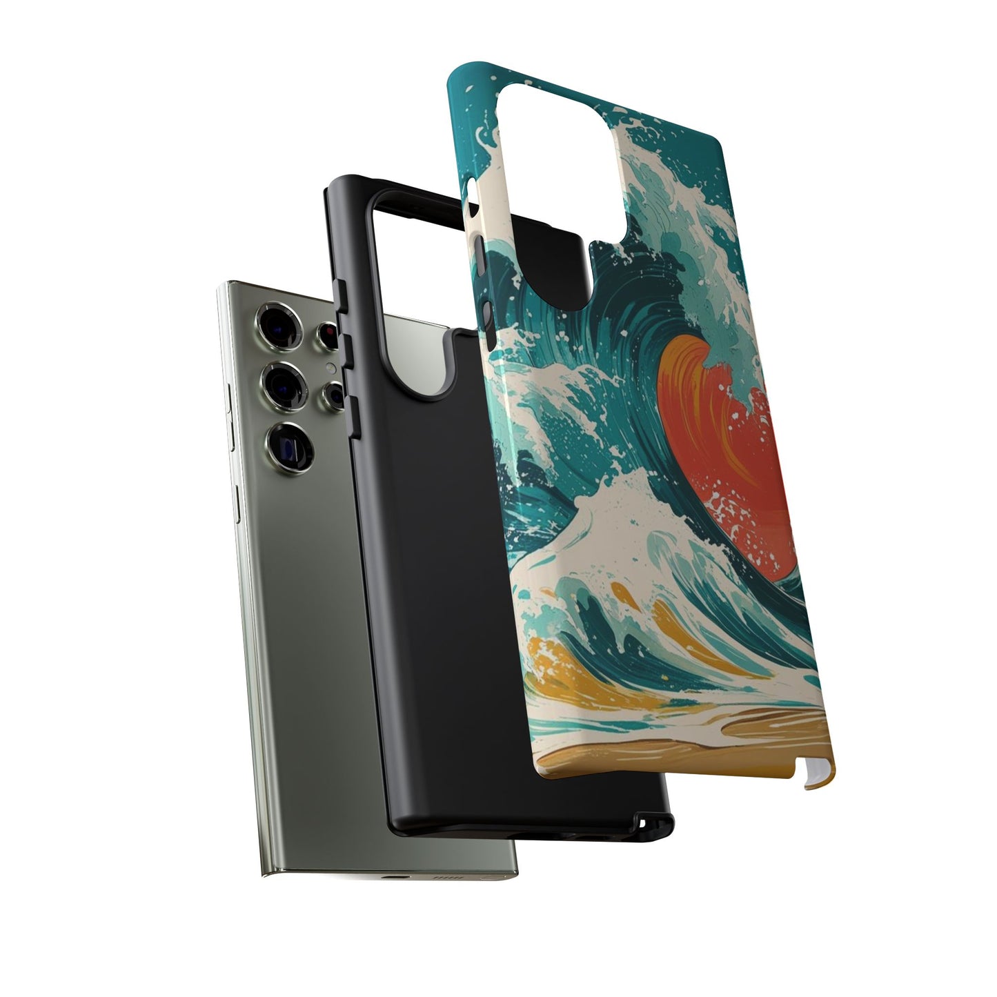 Ocean Wave Phone Cover, Tropical Phone Cover, Artistic Smartphone Cover, Waves Design, Summer Vibe Accessory, Gift for Beach Lovers