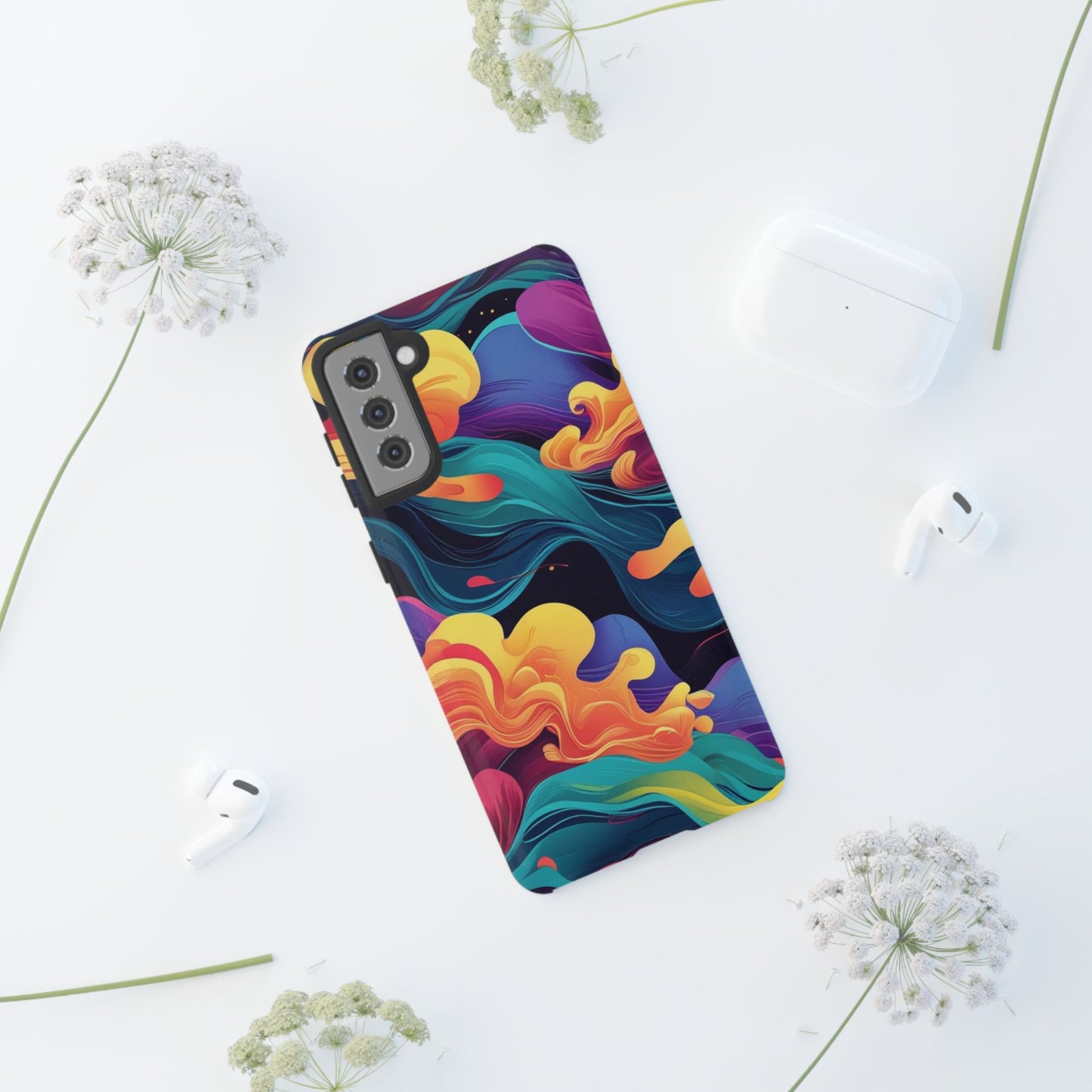 Colorful Phone Cover, Artistic Cellphone Cover, Unique Gift for Her, Trendy Accessories, Vibrant Protection