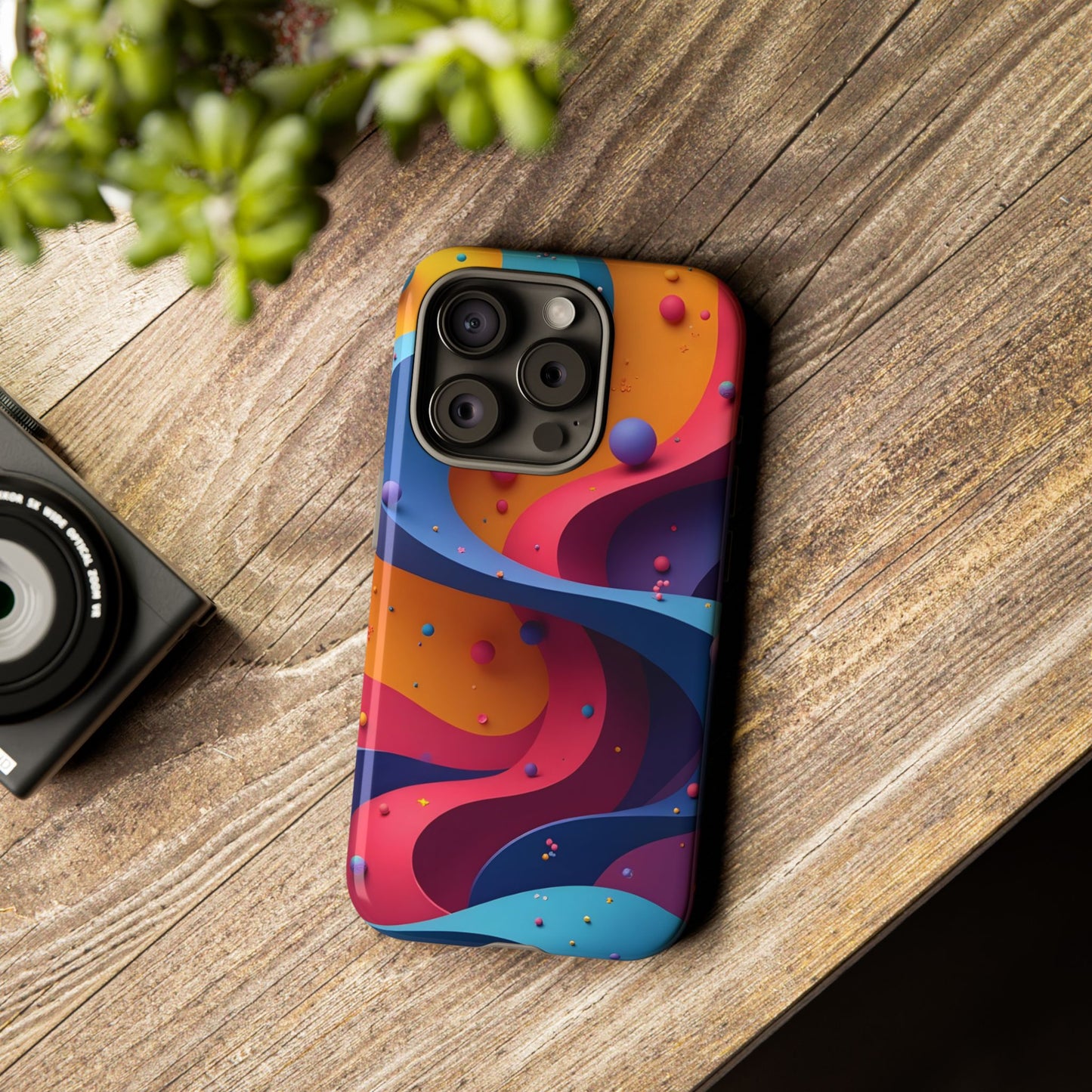 Vibrant Phone Cover - Colorful Abstract Design, Shockproof Protector, Trendy Accessories, Gift for Tech Lovers, Fun Style