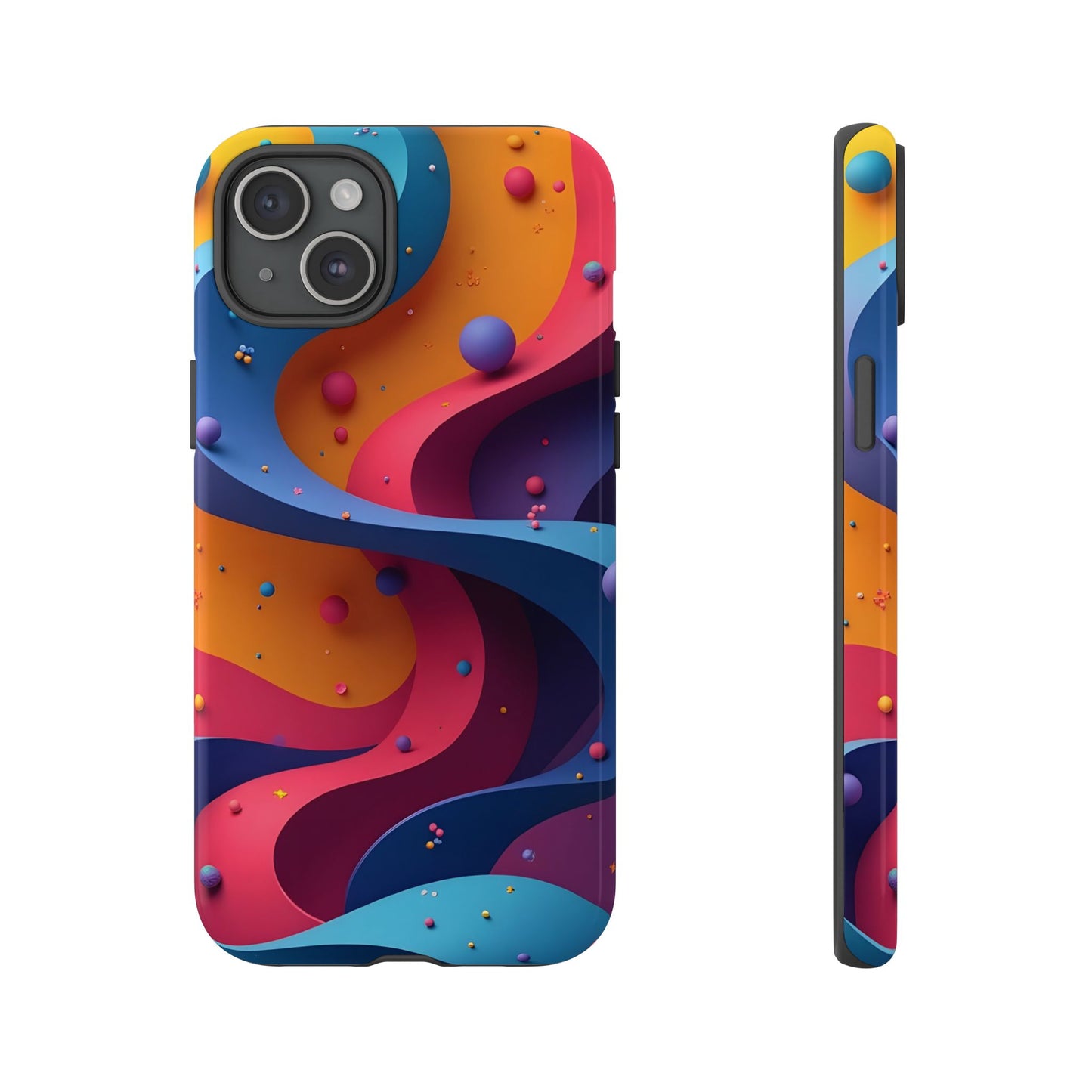 Vibrant Phone Cover - Colorful Abstract Design, Shockproof Protector, Trendy Accessories, Gift for Tech Lovers, Fun Style