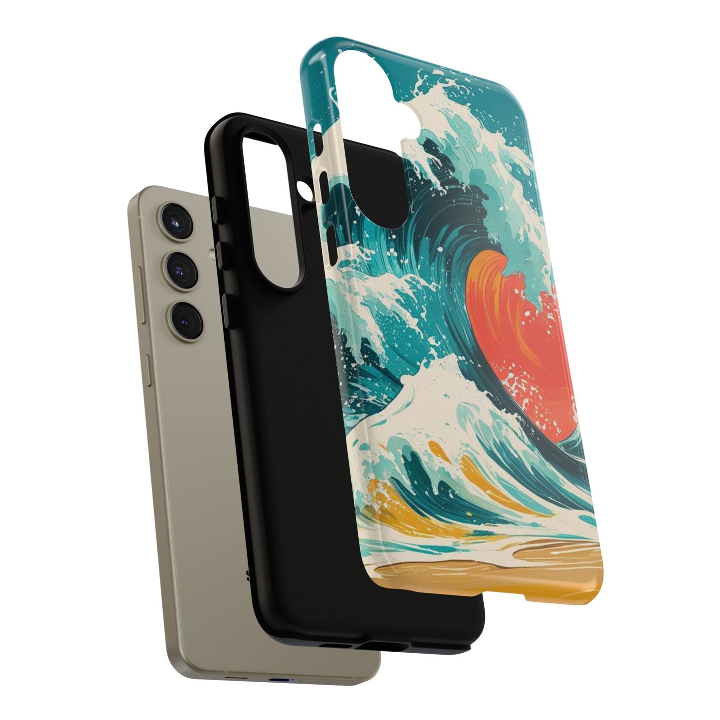 Ocean Wave Phone Cover, Tropical Phone Cover, Artistic Smartphone Cover, Waves Design, Summer Vibe Accessory, Gift for Beach Lovers