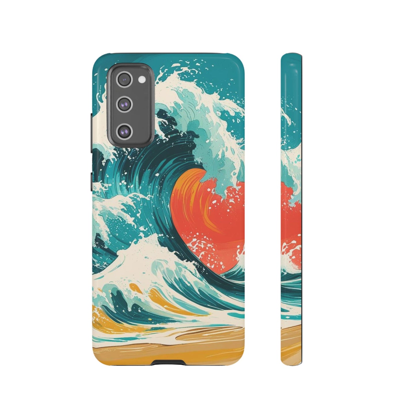 Ocean Wave Phone Cover, Tropical Phone Cover, Artistic Smartphone Cover, Waves Design, Summer Vibe Accessory, Gift for Beach Lovers