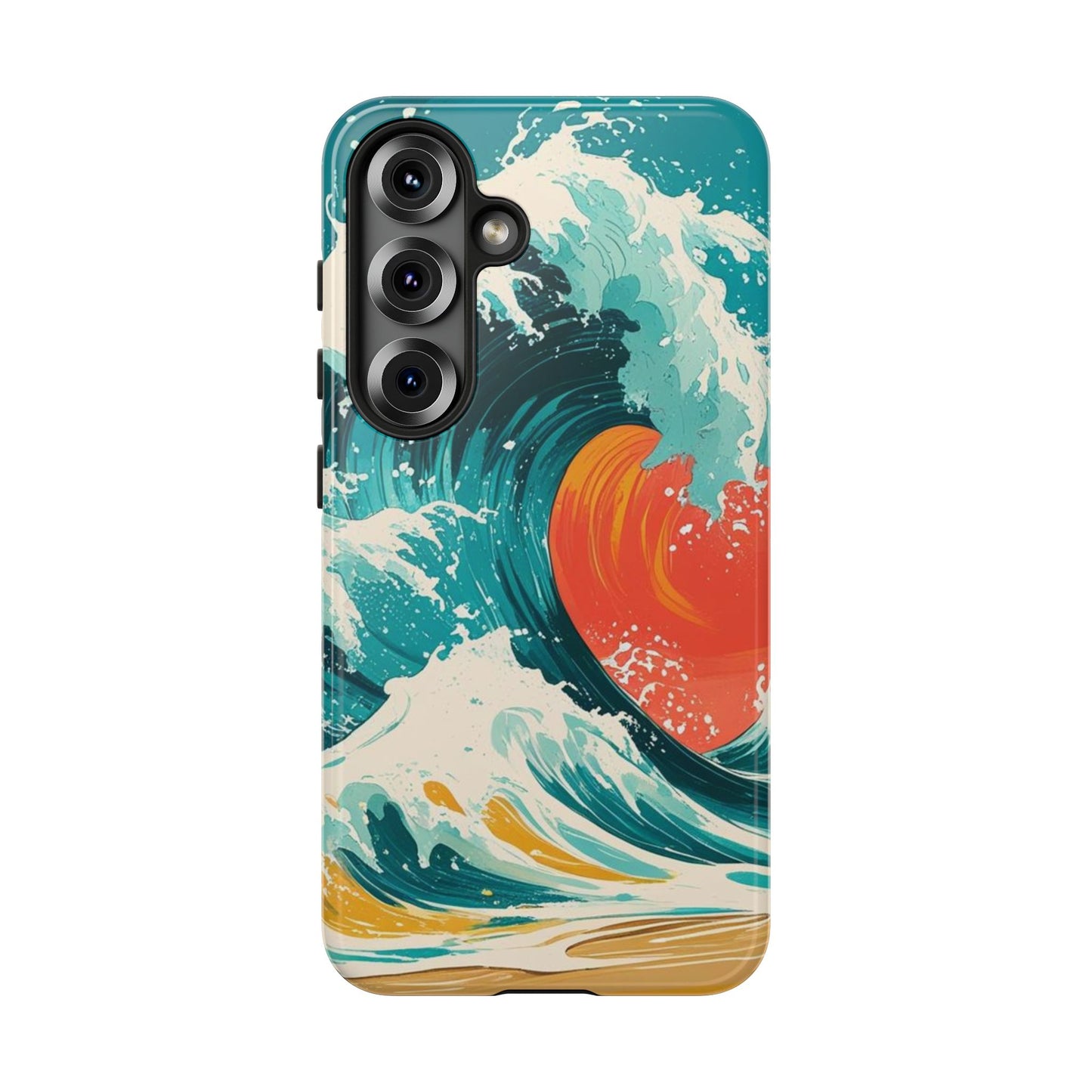 Ocean Wave Phone Cover, Tropical Phone Cover, Artistic Smartphone Cover, Waves Design, Summer Vibe Accessory, Gift for Beach Lovers