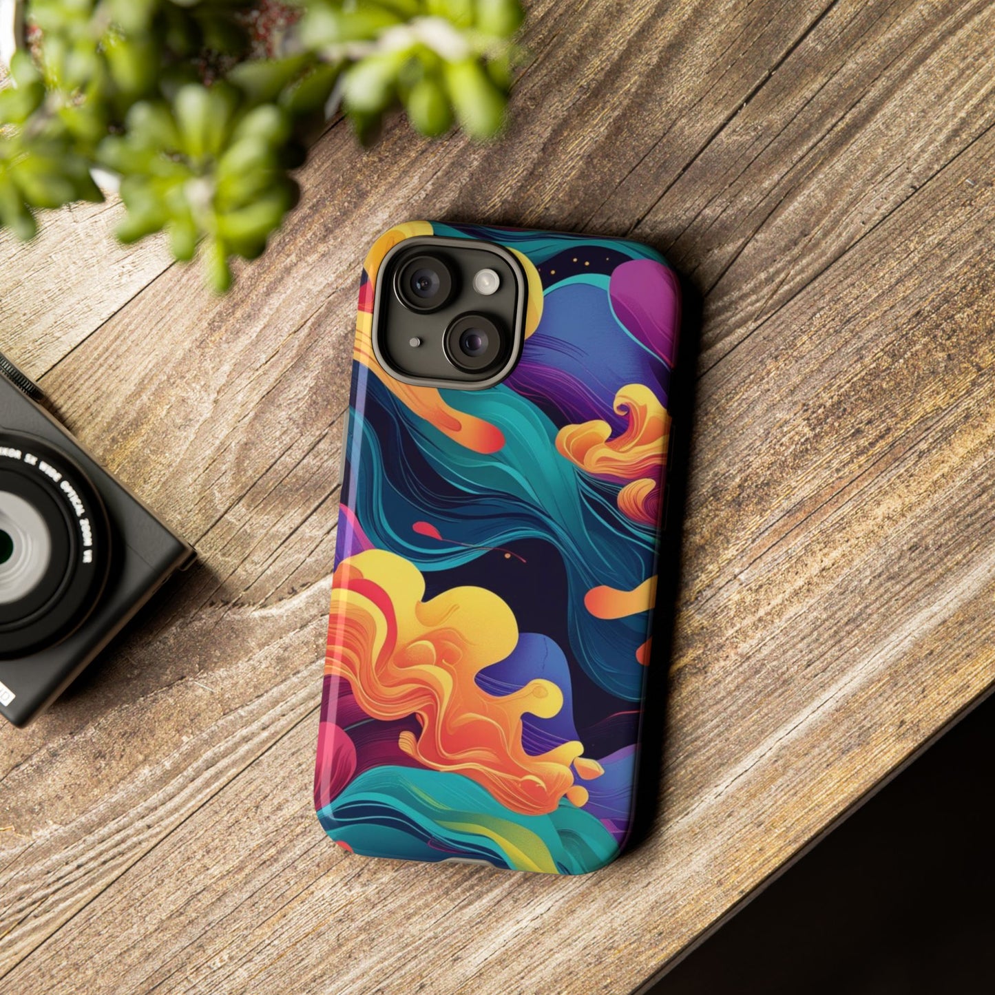Colorful Phone Cover, Artistic Cellphone Cover, Unique Gift for Her, Trendy Accessories, Vibrant Protection