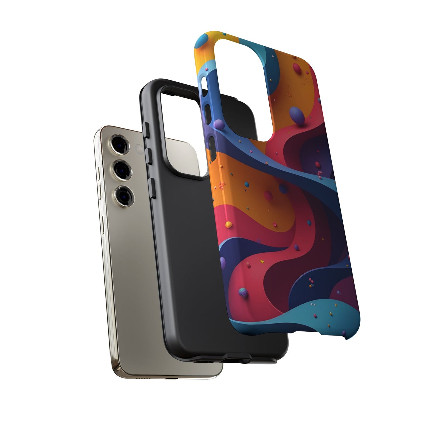 Vibrant Phone Cover - Colorful Abstract Design, Shockproof Protector, Trendy Accessories, Gift for Tech Lovers, Fun Style