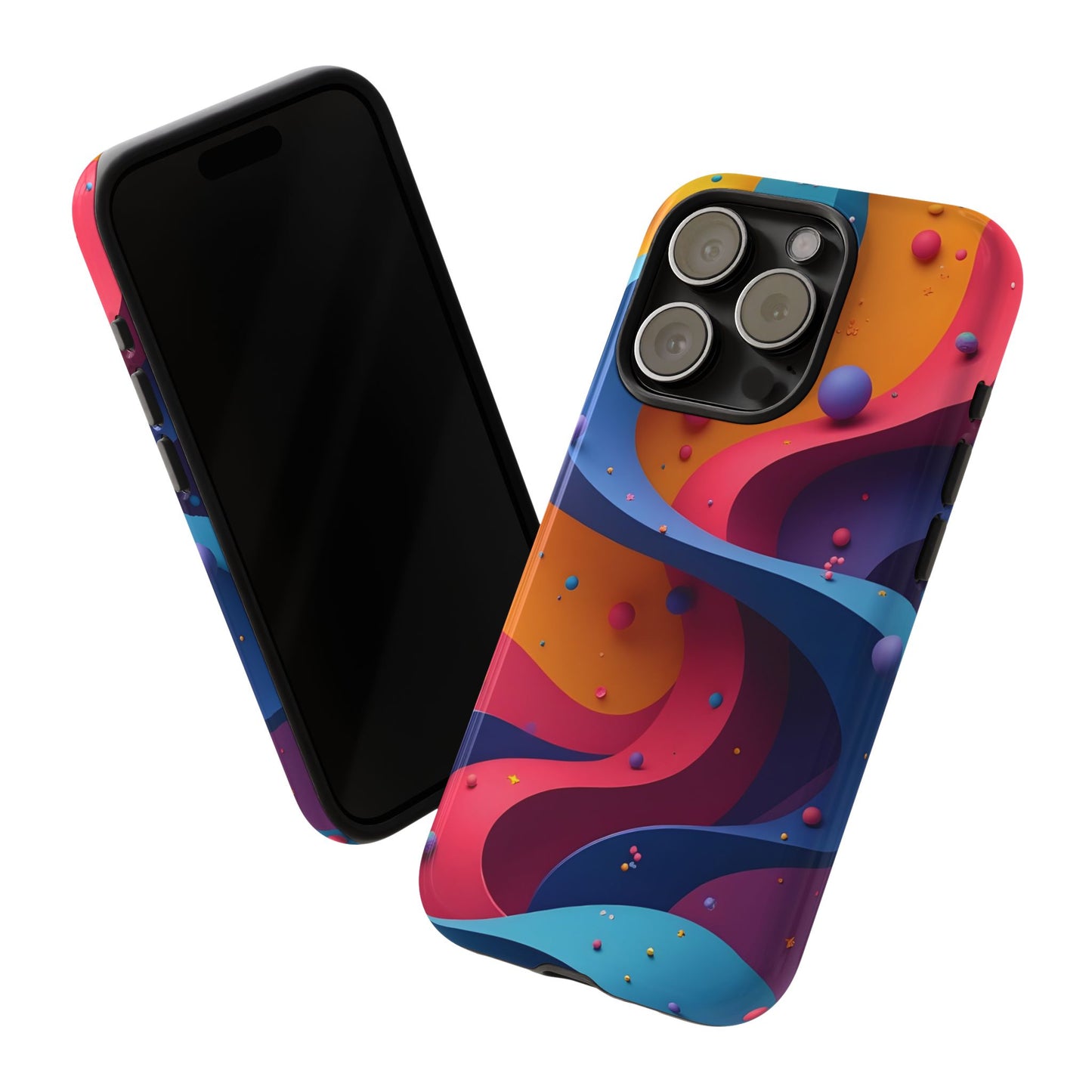 Vibrant Phone Cover - Colorful Abstract Design, Shockproof Protector, Trendy Accessories, Gift for Tech Lovers, Fun Style