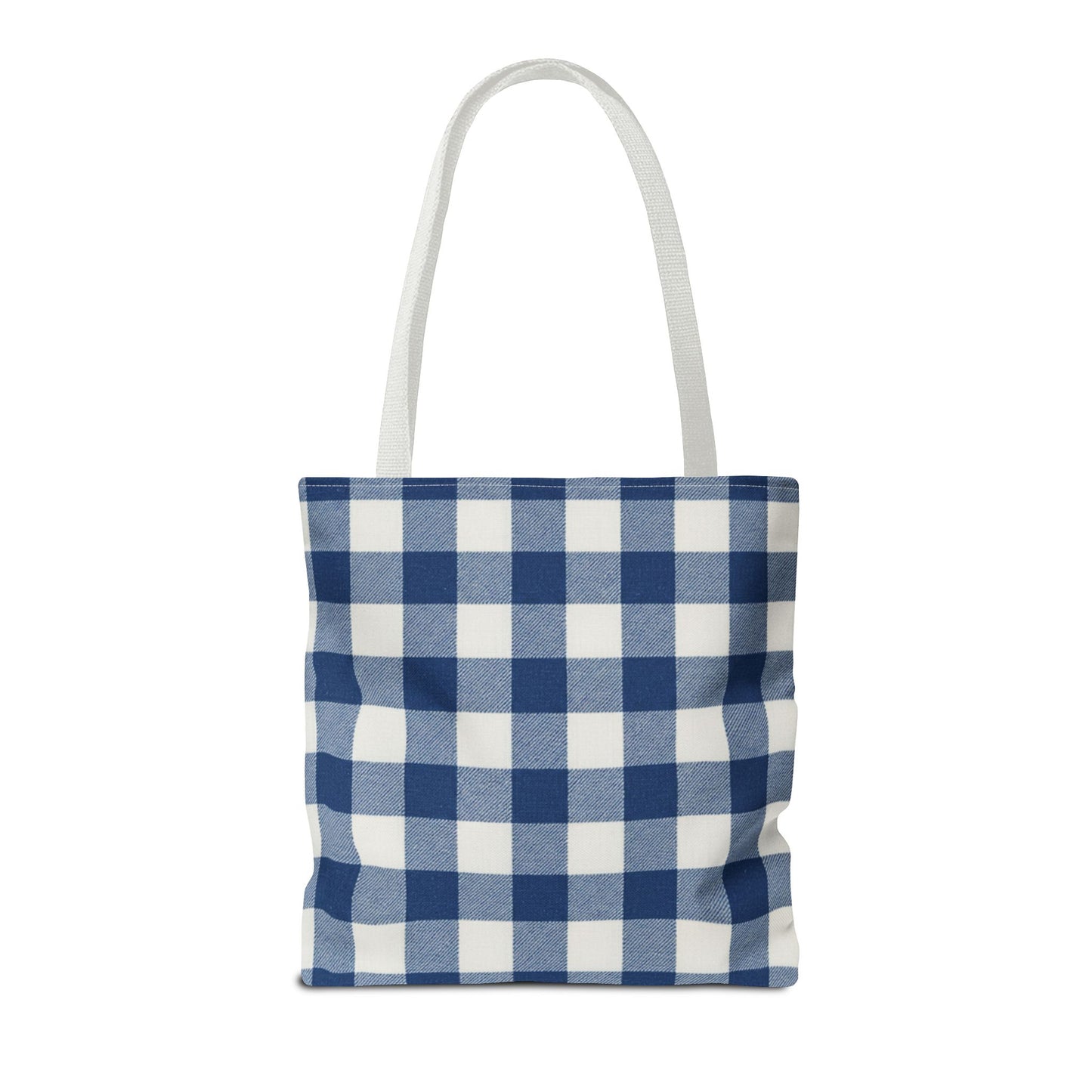 Stylish Blue Checkered Shopping Bag - Perfect for Everyday Use