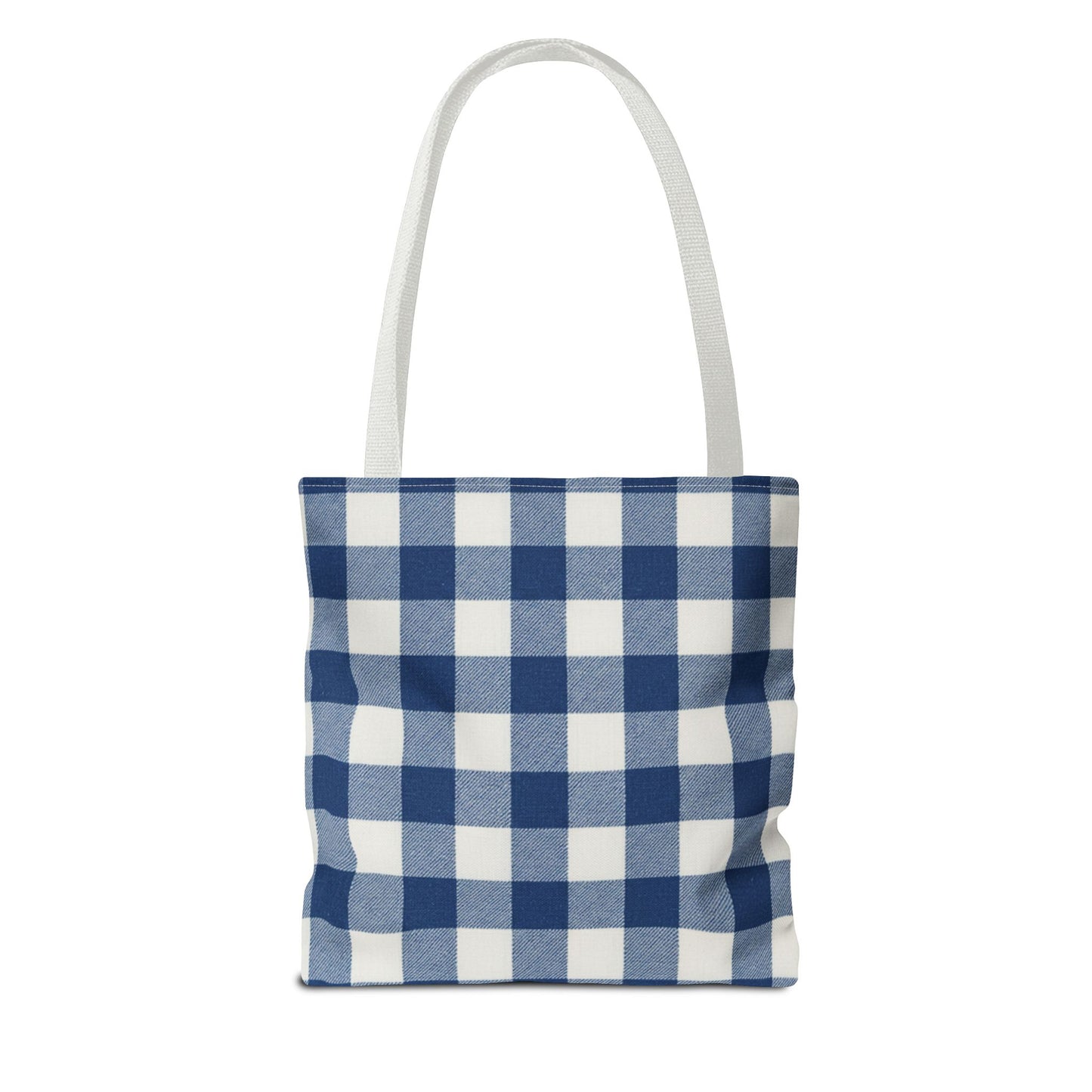 Stylish Blue Checkered Shopping Bag - Perfect for Everyday Use