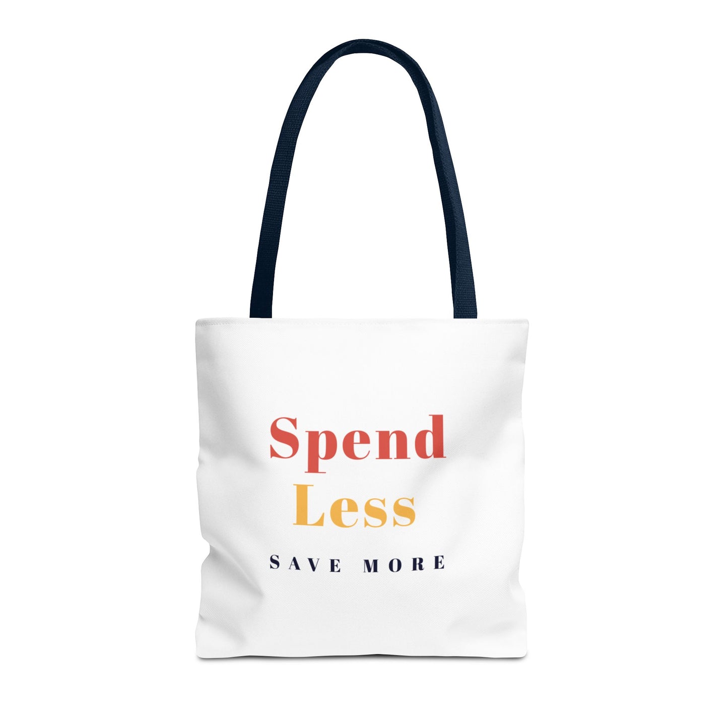 Motivational Shopping Bag - 'Spend Less, Save More' - Eco-Friendly Shopping Bag