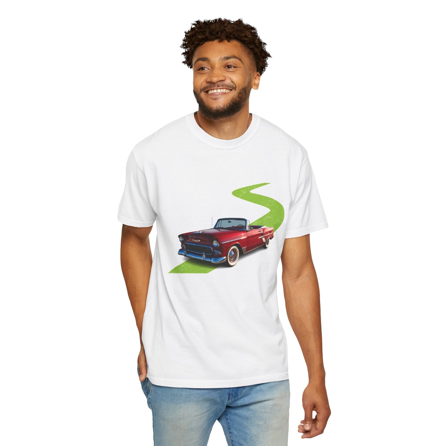 Vintage Car Unisex White T-Shirt
