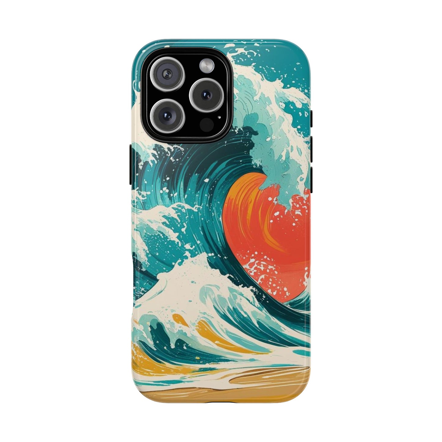 Ocean Wave Phone Cover, Tropical Phone Cover, Artistic Smartphone Cover, Waves Design, Summer Vibe Accessory, Gift for Beach Lovers