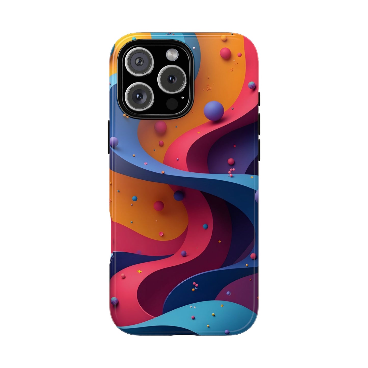 Vibrant Phone Cover - Colorful Abstract Design, Shockproof Protector, Trendy Accessories, Gift for Tech Lovers, Fun Style