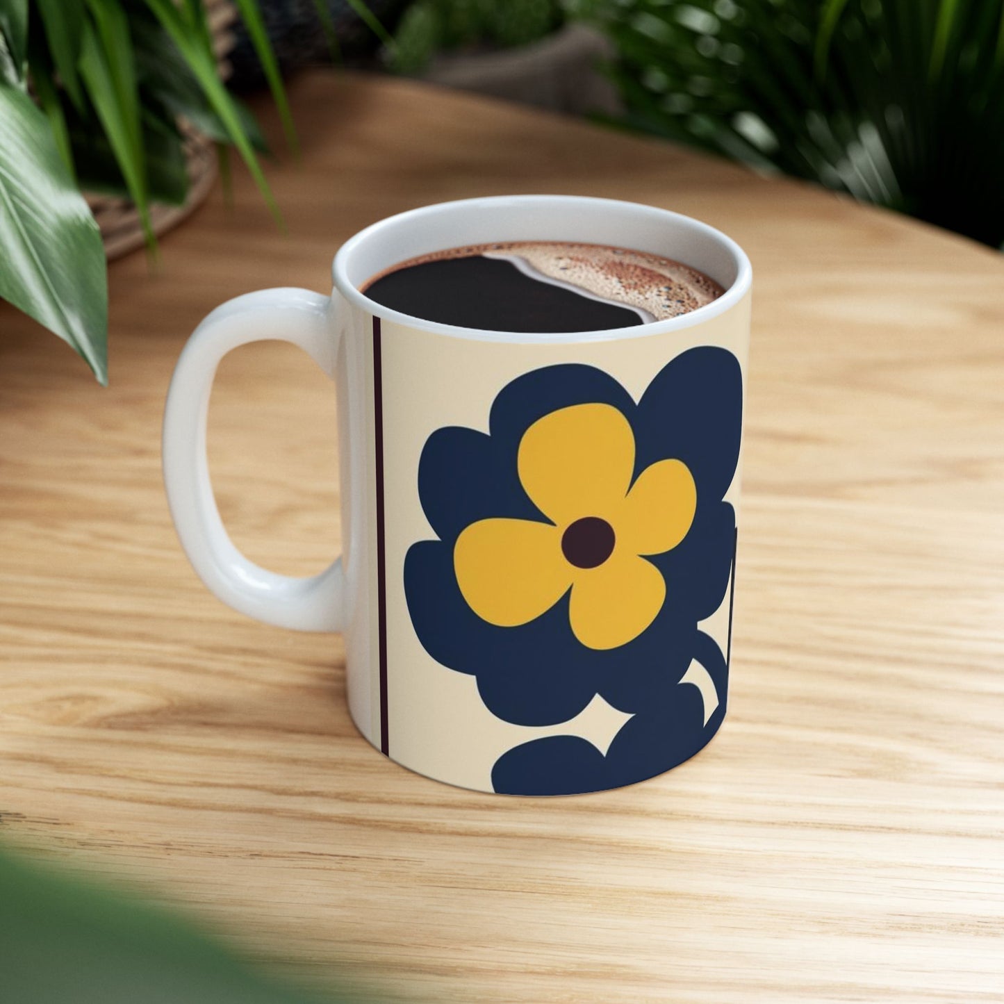 Floral Pattern Coffee Mug - Perfect Gift for Flower Lovers