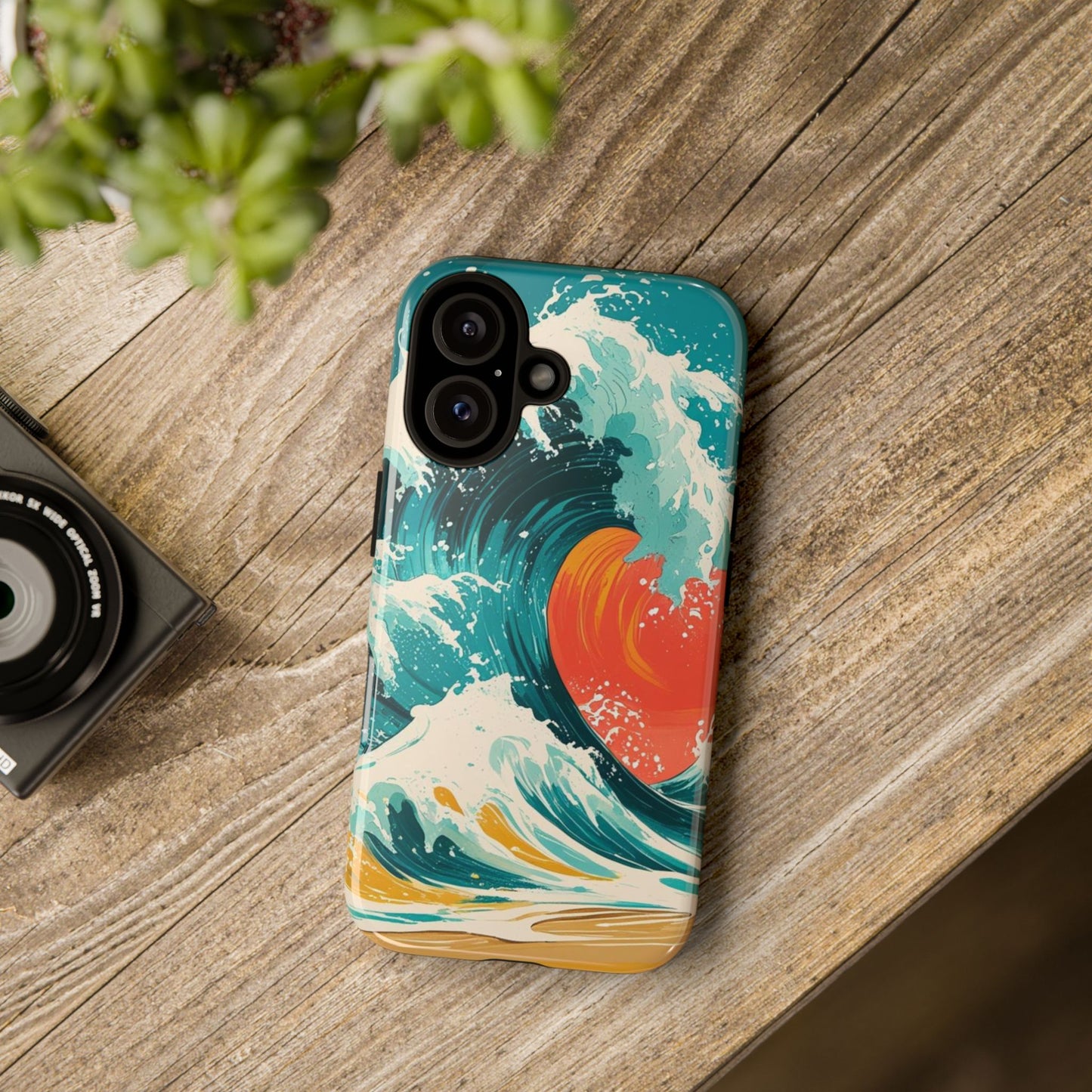 Ocean Wave Phone Cover, Tropical Phone Cover, Artistic Smartphone Cover, Waves Design, Summer Vibe Accessory, Gift for Beach Lovers