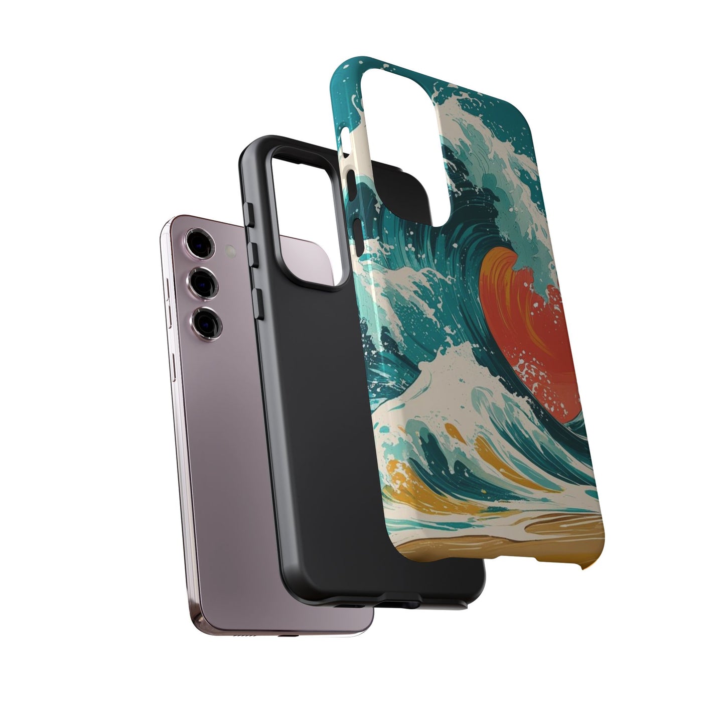 Ocean Wave Phone Cover, Tropical Phone Cover, Artistic Smartphone Cover, Waves Design, Summer Vibe Accessory, Gift for Beach Lovers