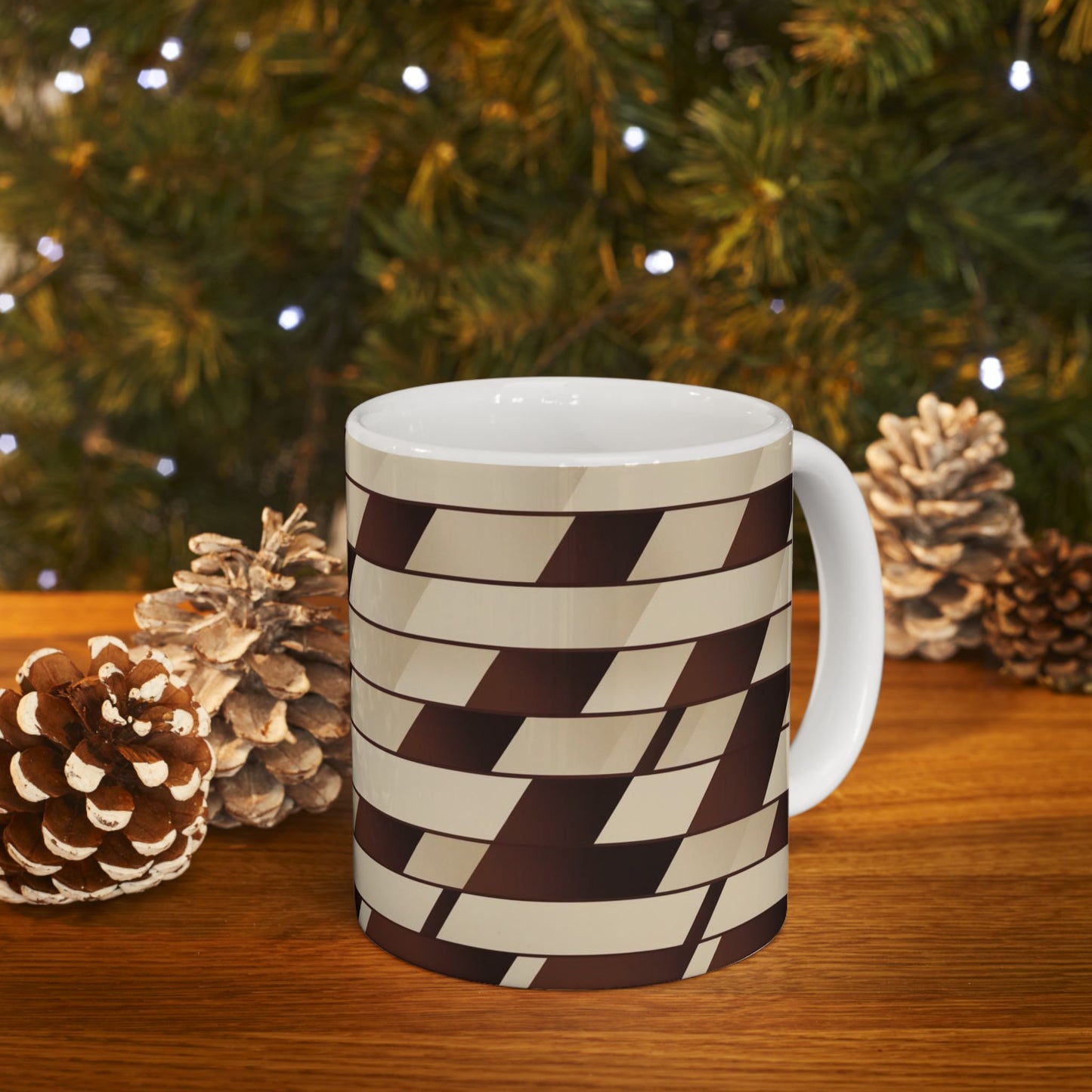 Geometric Pattern Coffee Mug - Stylish Coffee Cup for Home & Office